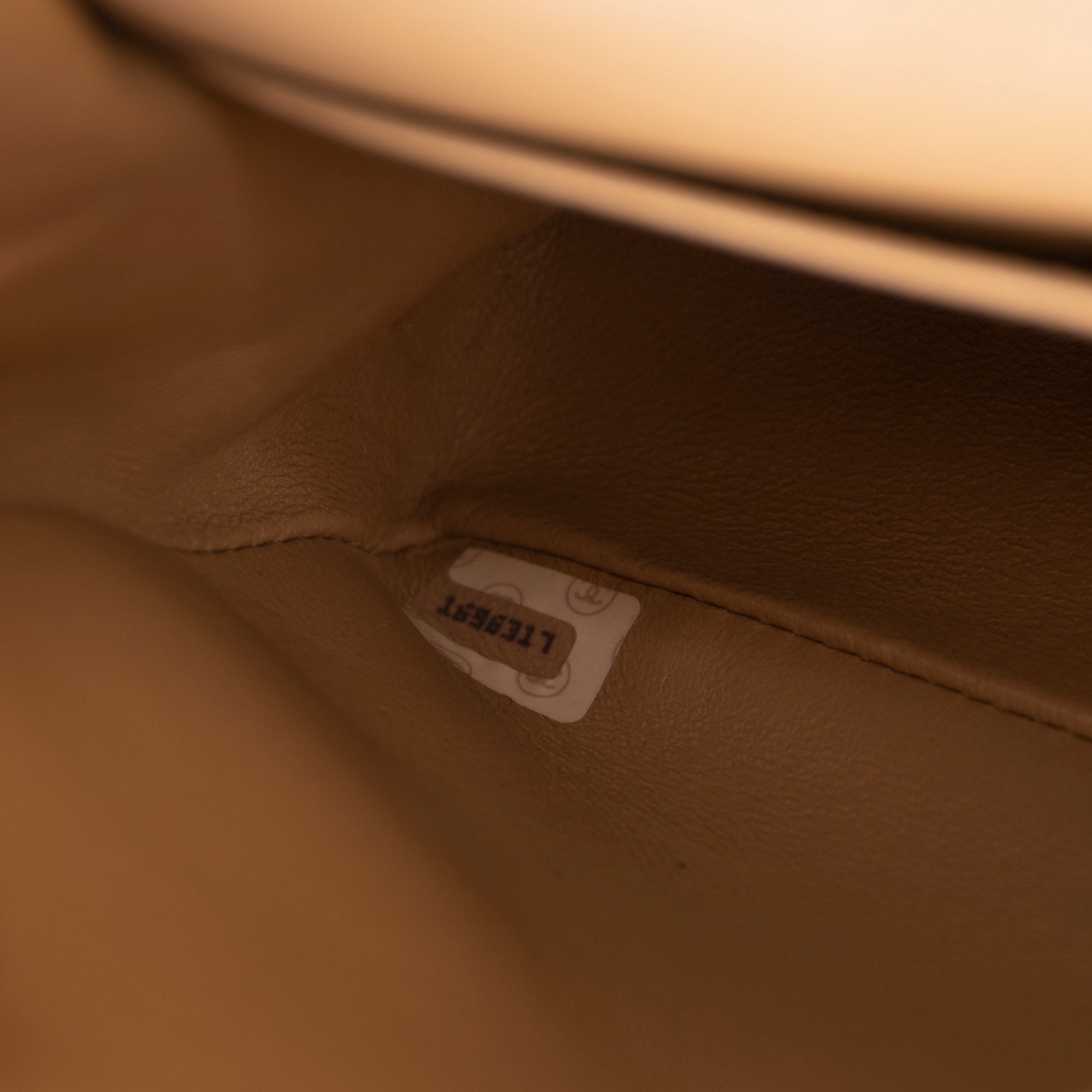 Chanel Beige Lambskin Medium Classic Double Flap Bag