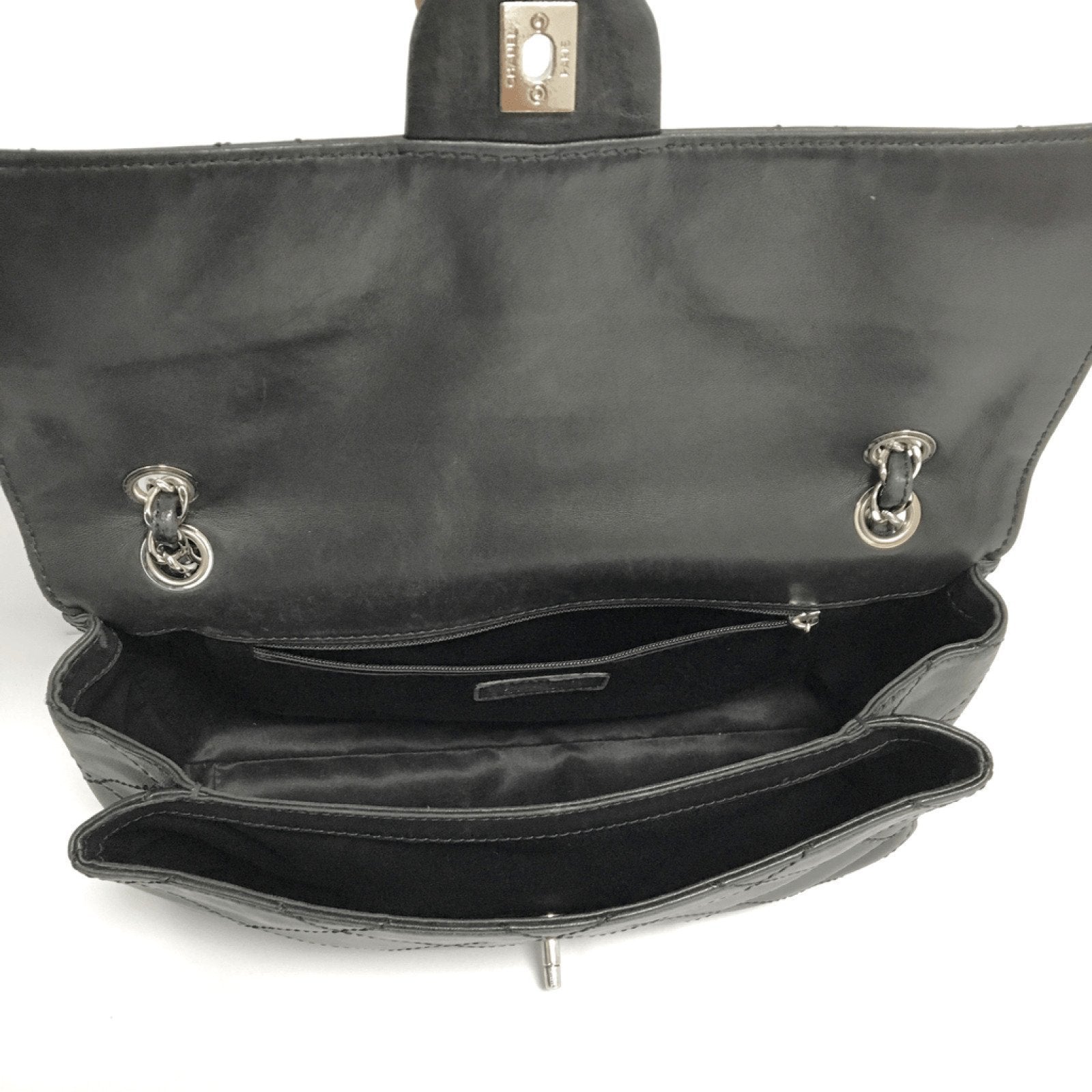 Chanel Black Calfskin Jumbo Flap