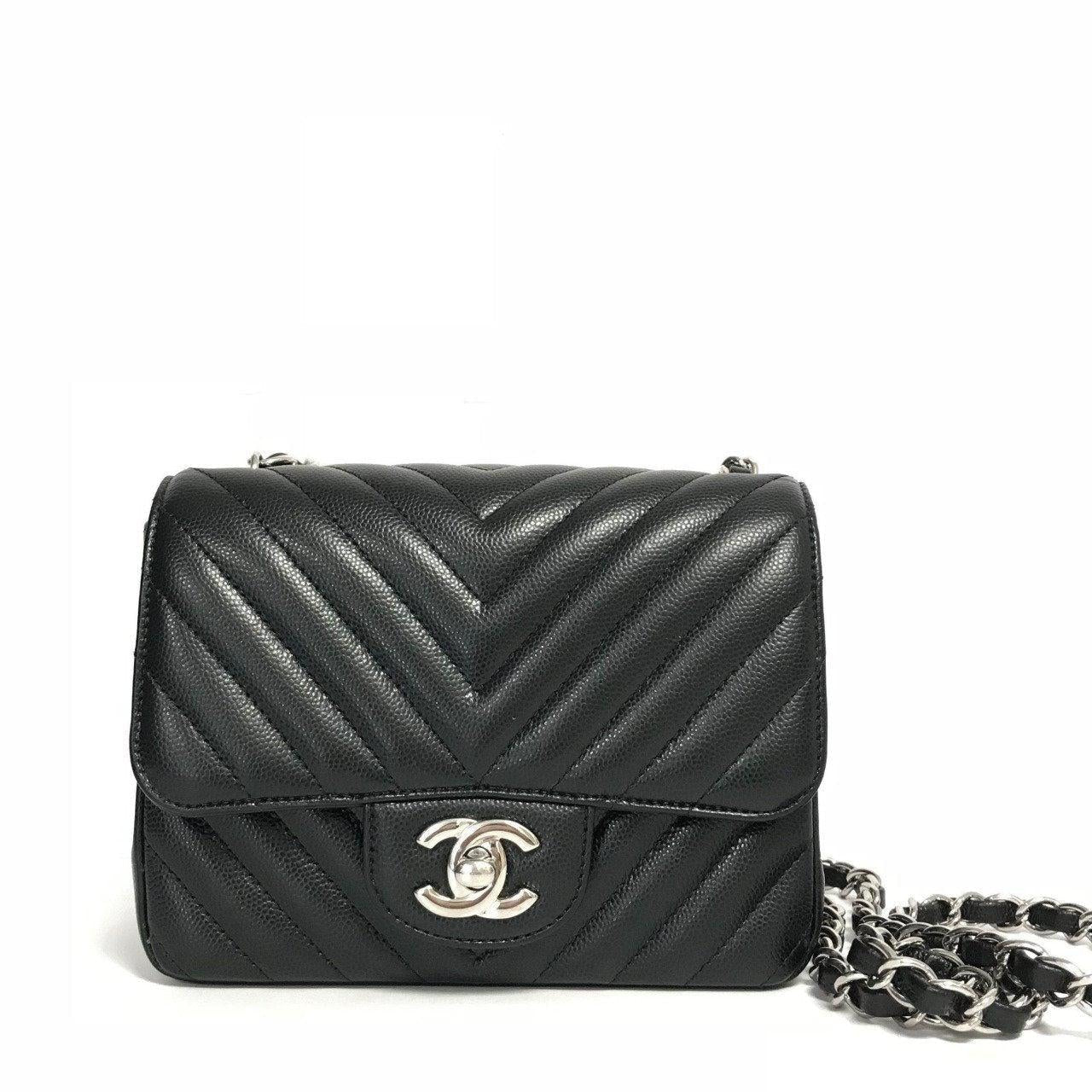 Chanel Caviar Quilted Mini Clutch With Chain Black  STYLISHTOP