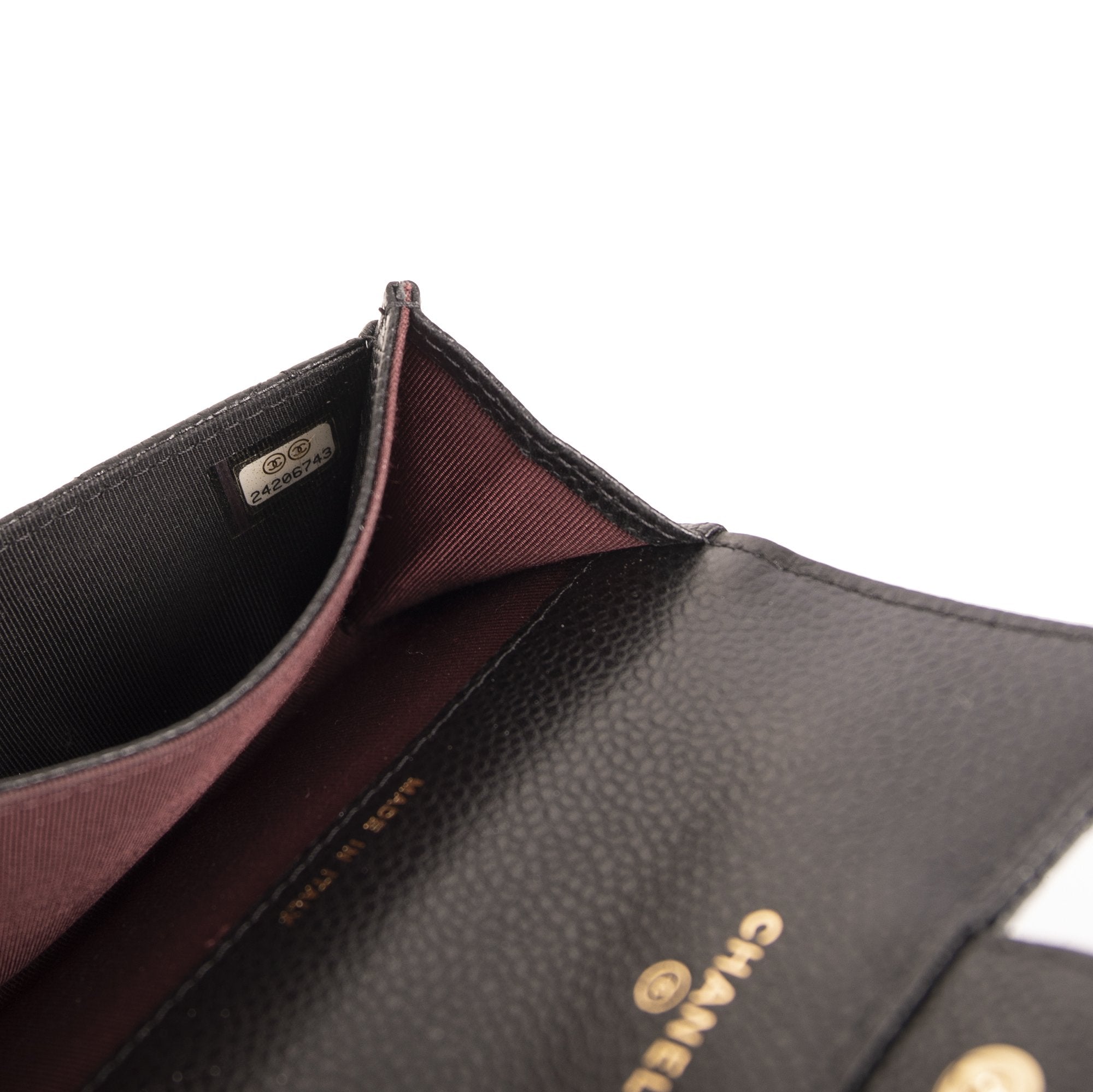 Chanel Black Caviar Classic Card Holder w/ Box & Authenticity Card