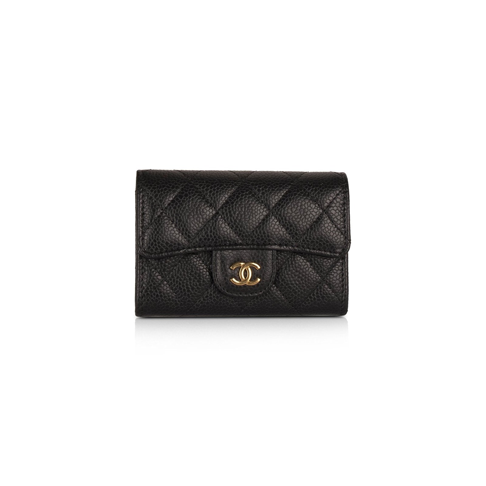 Chanel Black Caviar Classic Card Holder w/ Box & Authenticity Card – Oliver  Jewellery