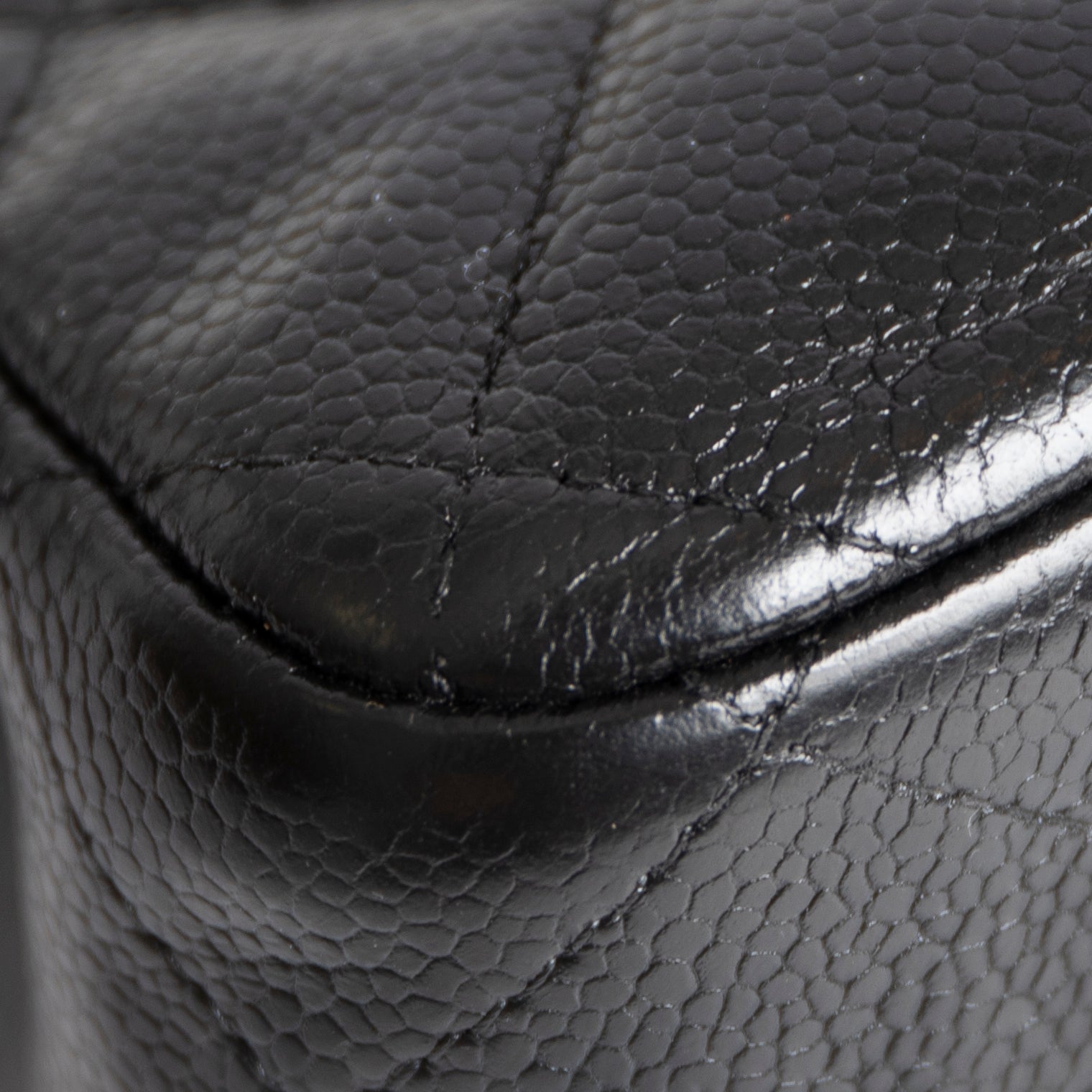 Chanel Black Caviar Classic Jumbo Double Flap Bag w/ Box & Authenticity Card