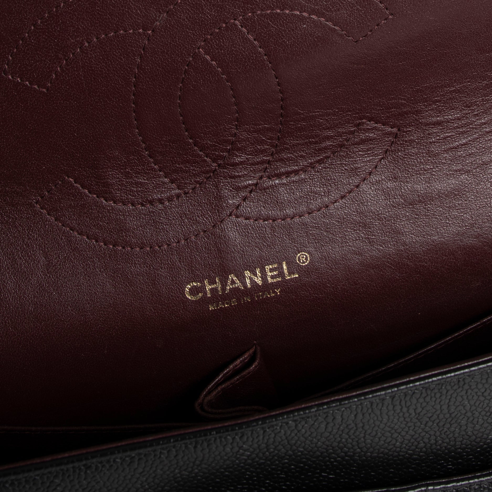 Chanel Black Caviar Classic Jumbo Double Flap Bag w/ Box & Authenticity Card