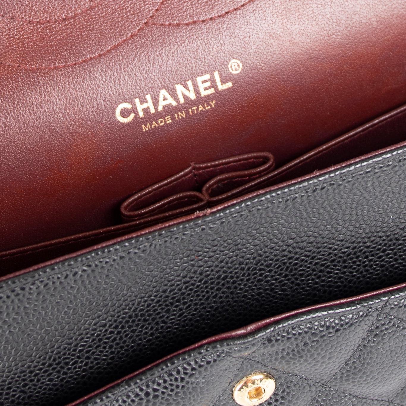 Chanel Black Caviar Classic Jumbo Double Flap Bag w/ Box & Authenticity Card