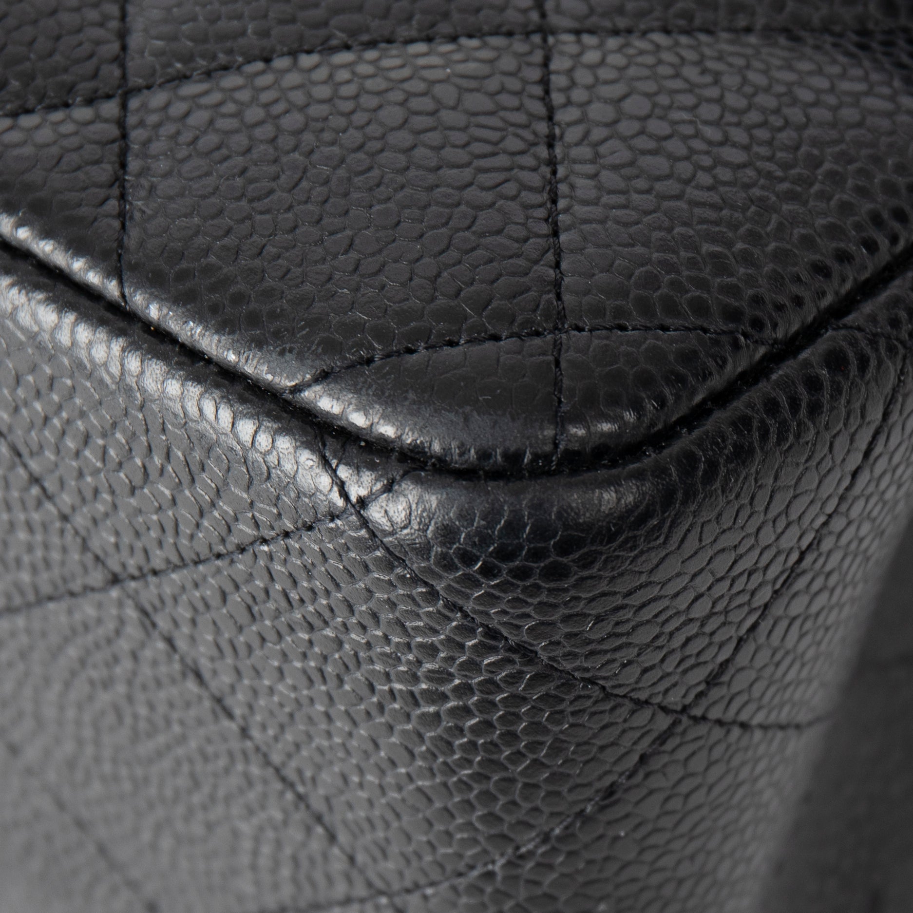 Chanel Black Caviar Classic Jumbo Double Flap Bag w/ Box, Receipt & Authenticity Card