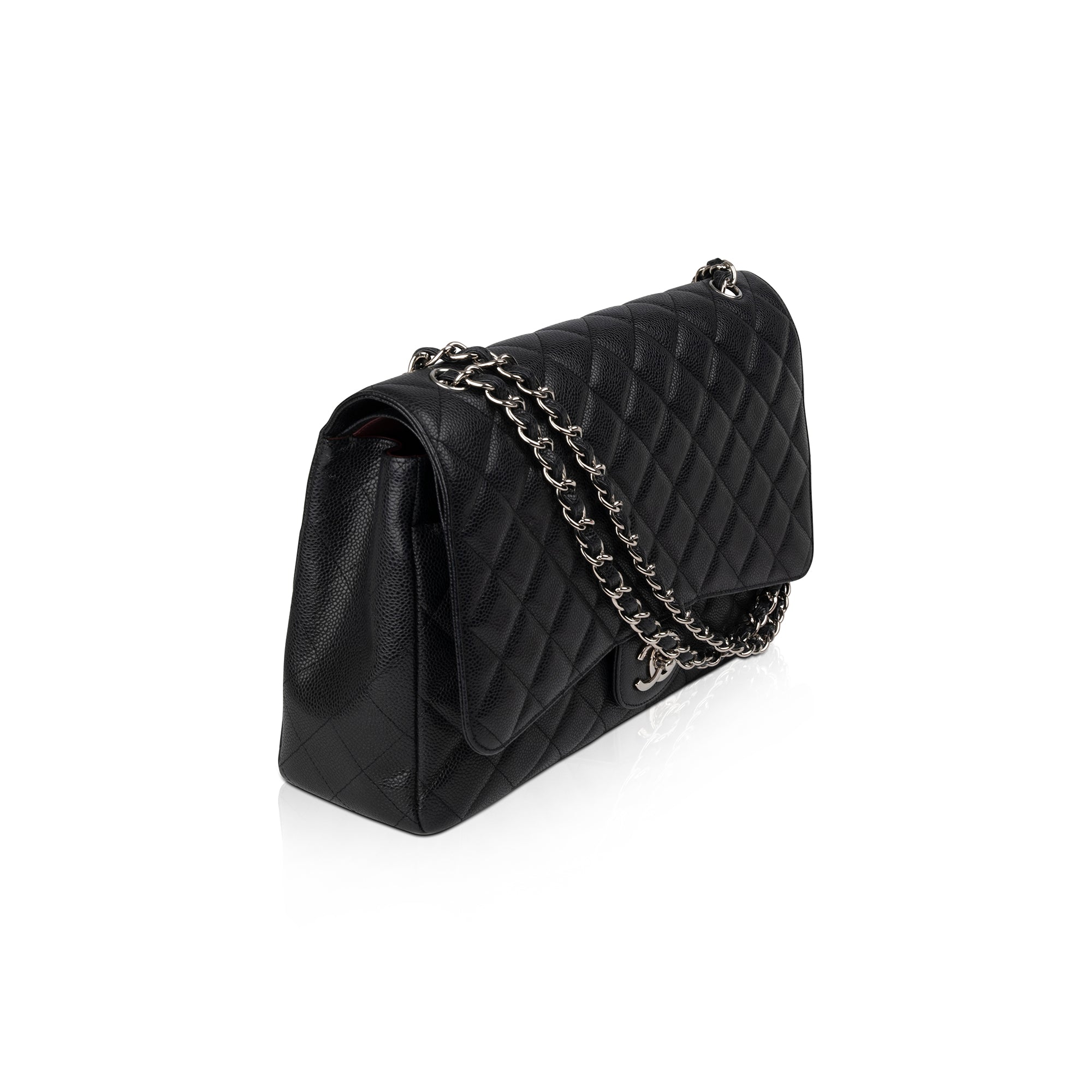 Chanel Black Caviar Classic Maxi Double Flap Bag