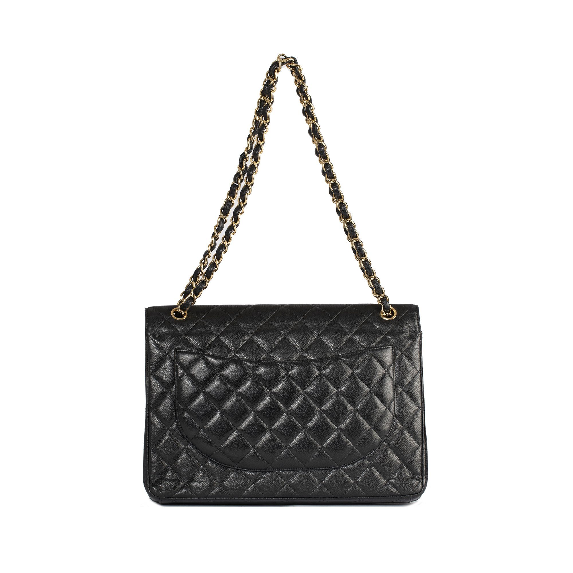 Chanel Black Caviar Classic Maxi Double Flap Bag