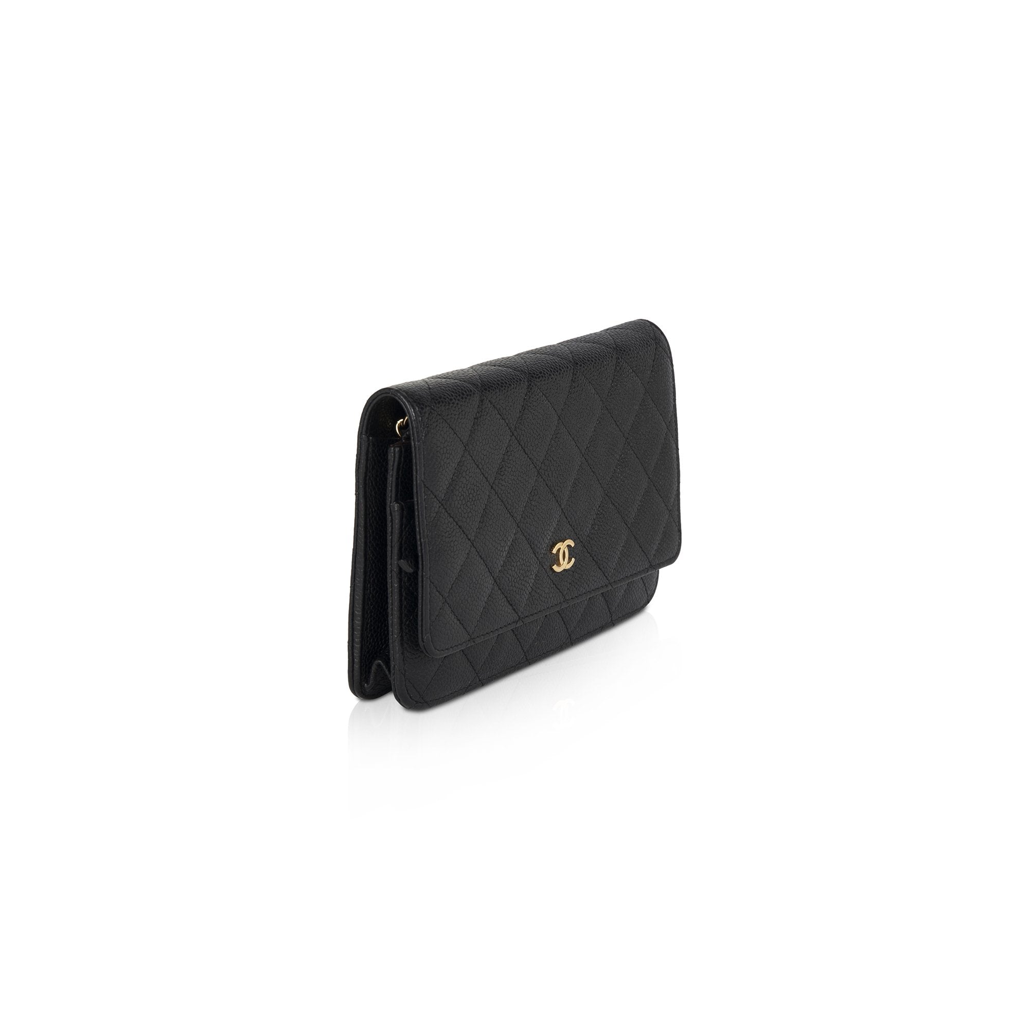 Chanel Black Caviar Classic Wallet on Chain