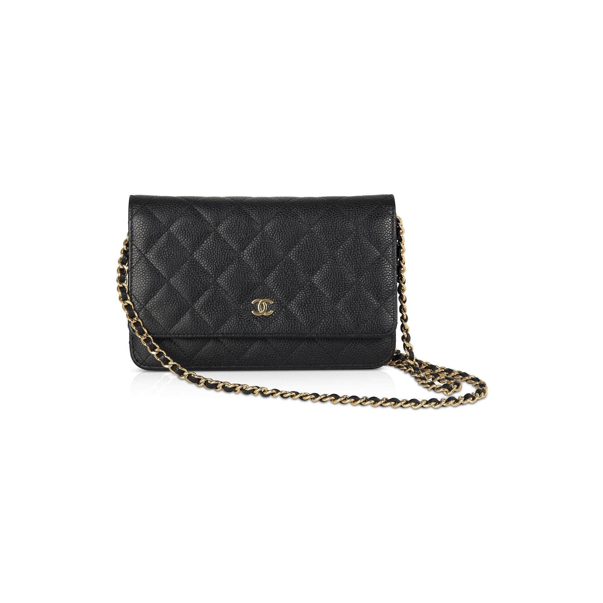 Chanel Black Caviar Classic Wallet on Chain