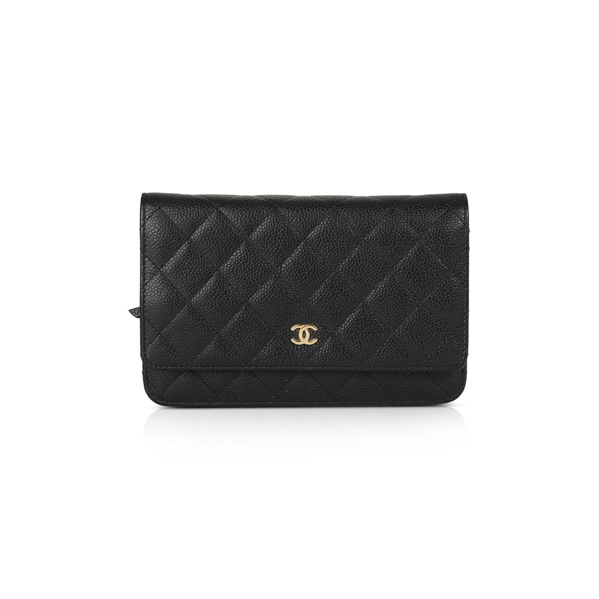 Chanel Black Caviar Classic Wallet on Chain