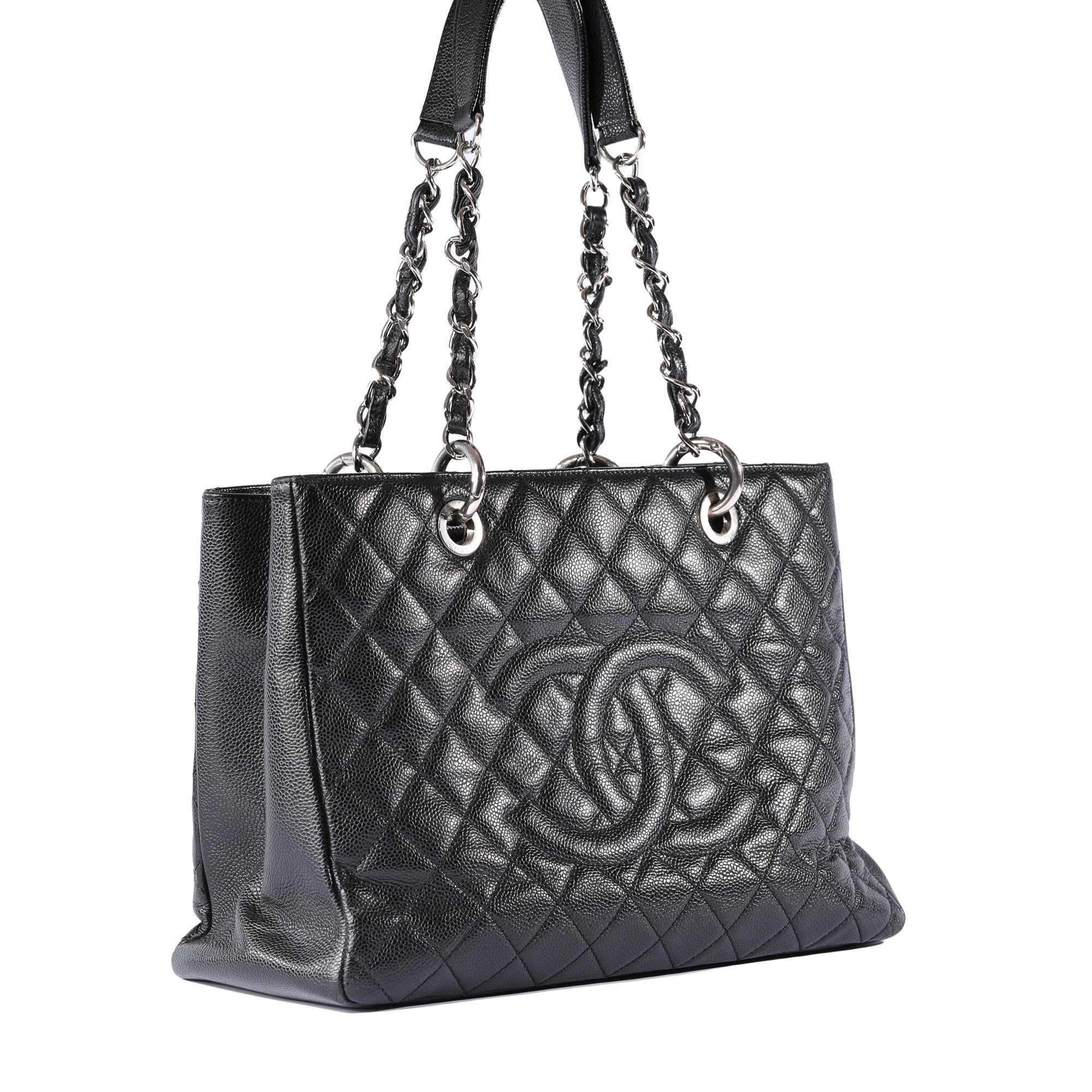 Chanel Black Caviar Leather Grand Shopping Tote (GST)