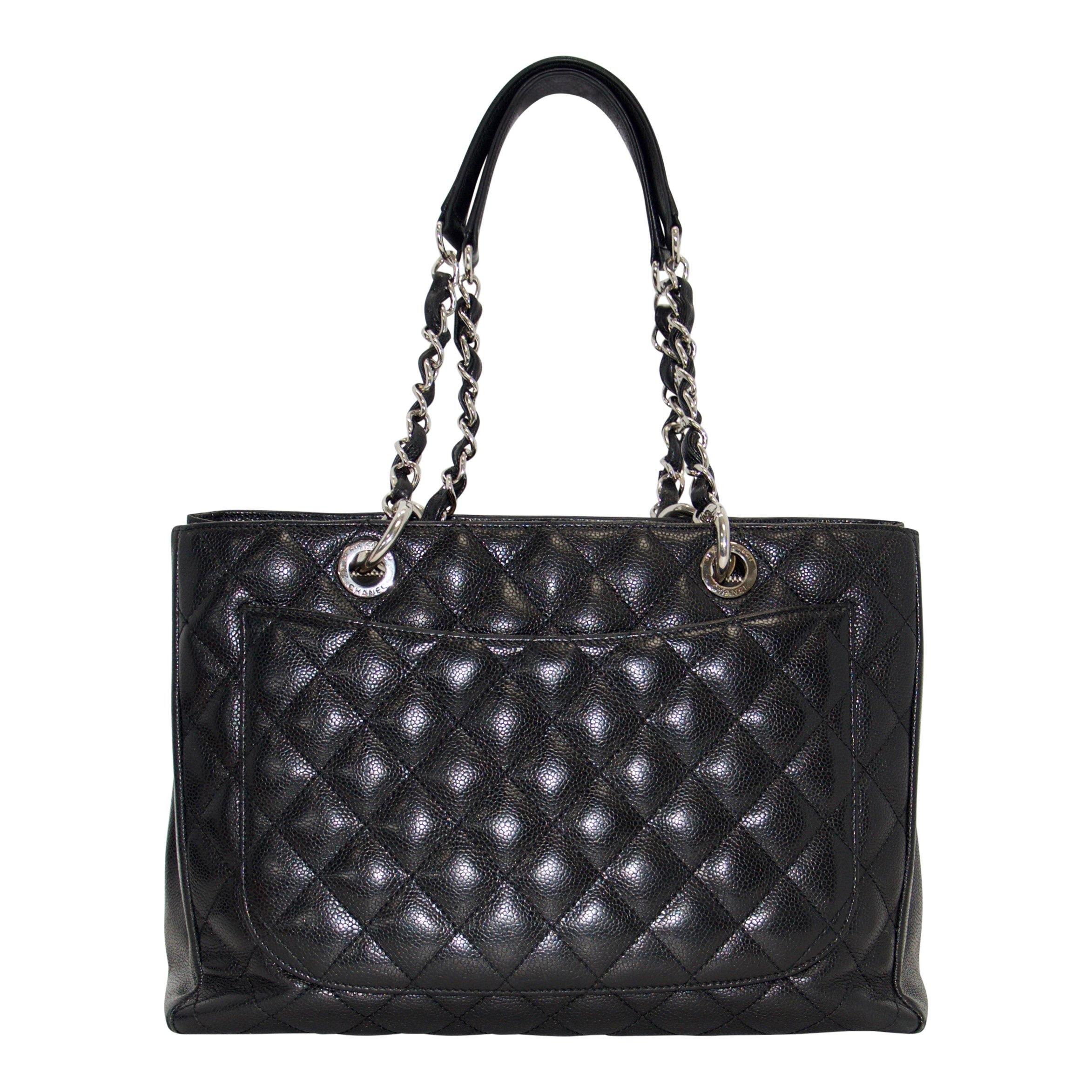 Chanel Black Caviar Leather Grand Shopping Tote (GST)