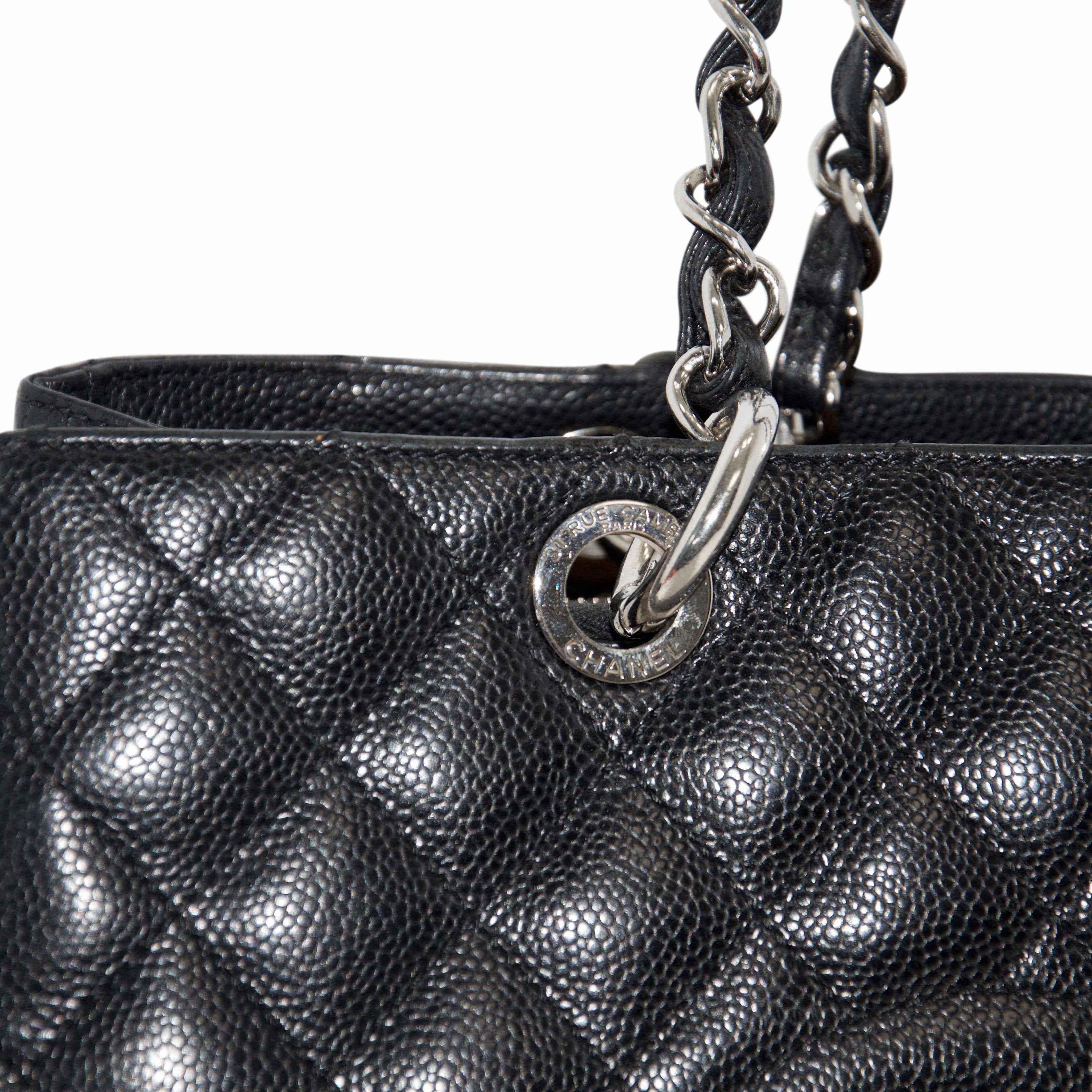 Chanel Black Caviar Leather Grand Shopping Tote (GST)