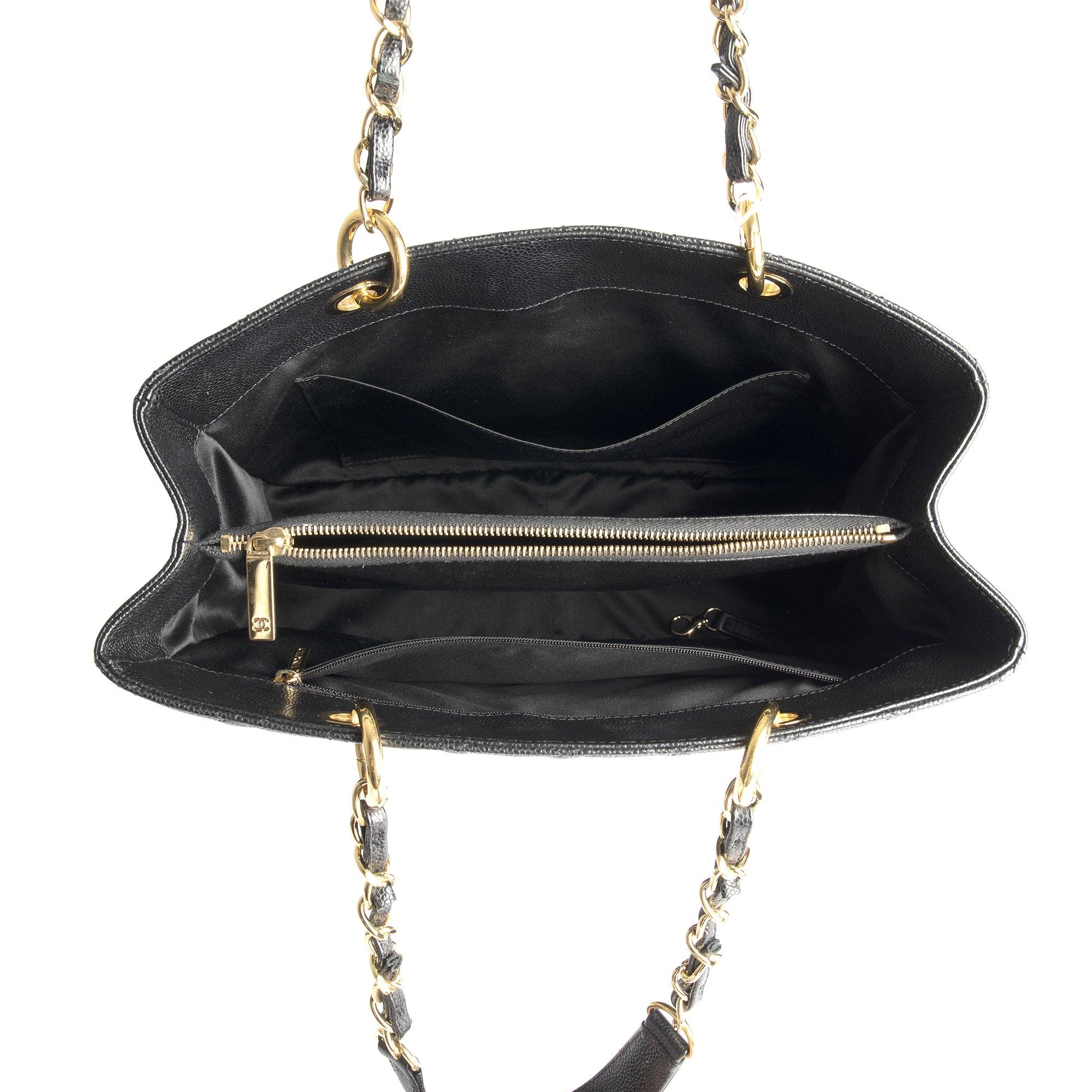 Chanel Black Caviar Leather Grand Shopping Tote (GST)