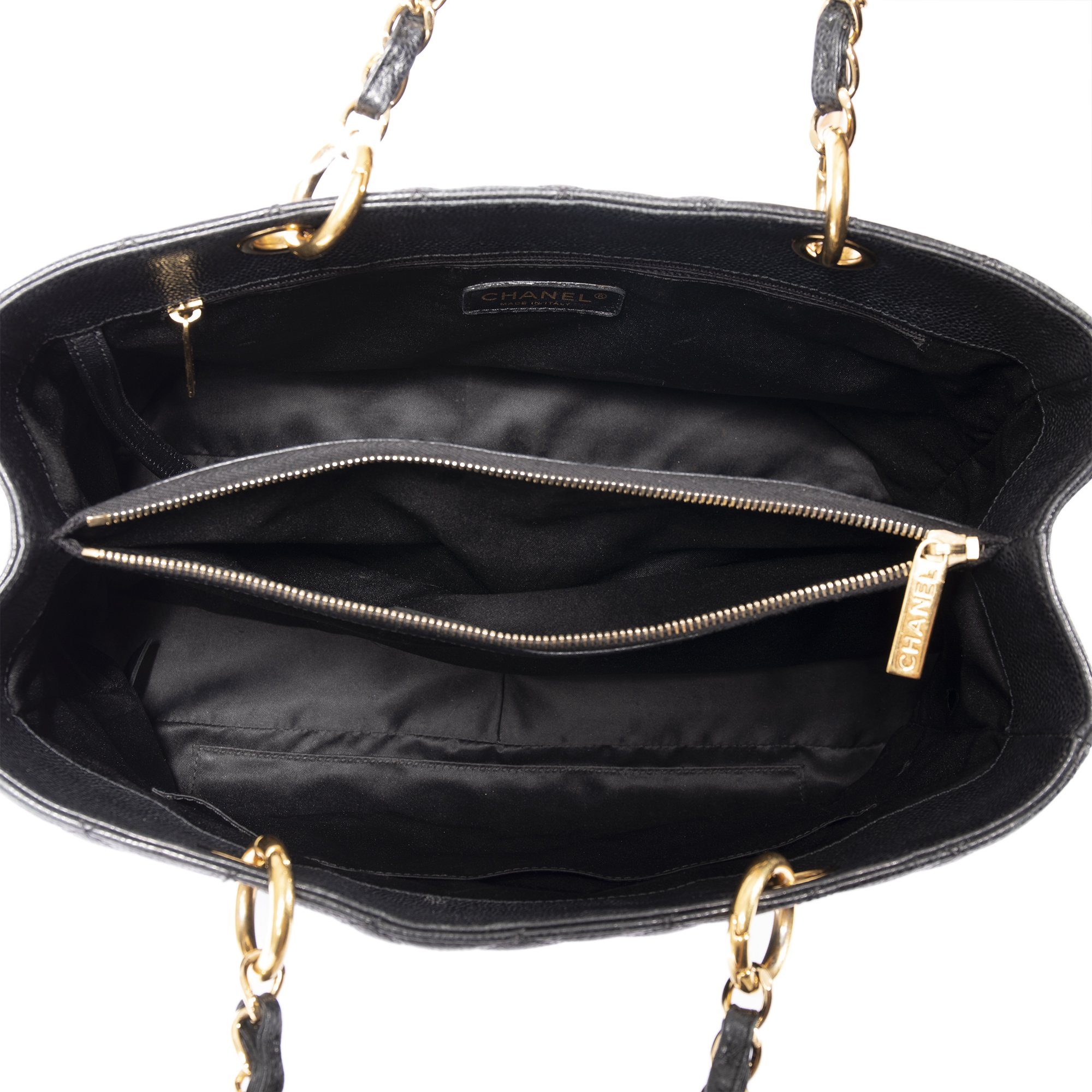 Chanel Black Caviar Leather Grand Shopping Tote (GST)