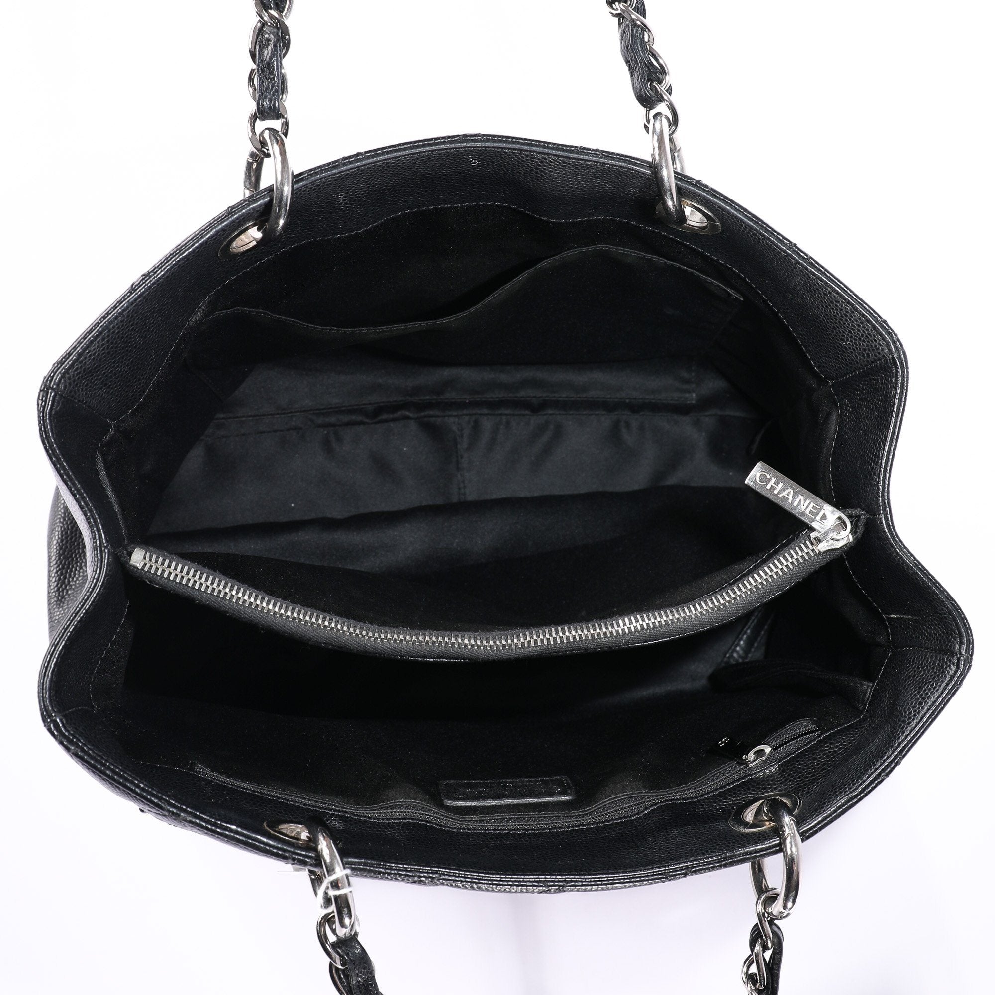 Chanel Black Caviar Leather Grand Shopping Tote (GST)