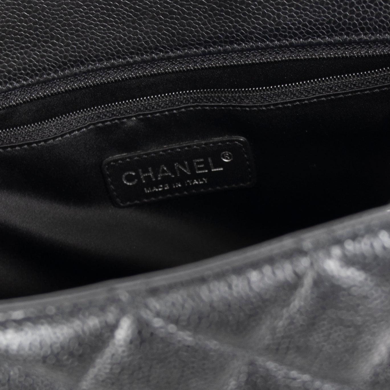 Chanel Black Caviar Leather Grand Shopping Tote (GST)