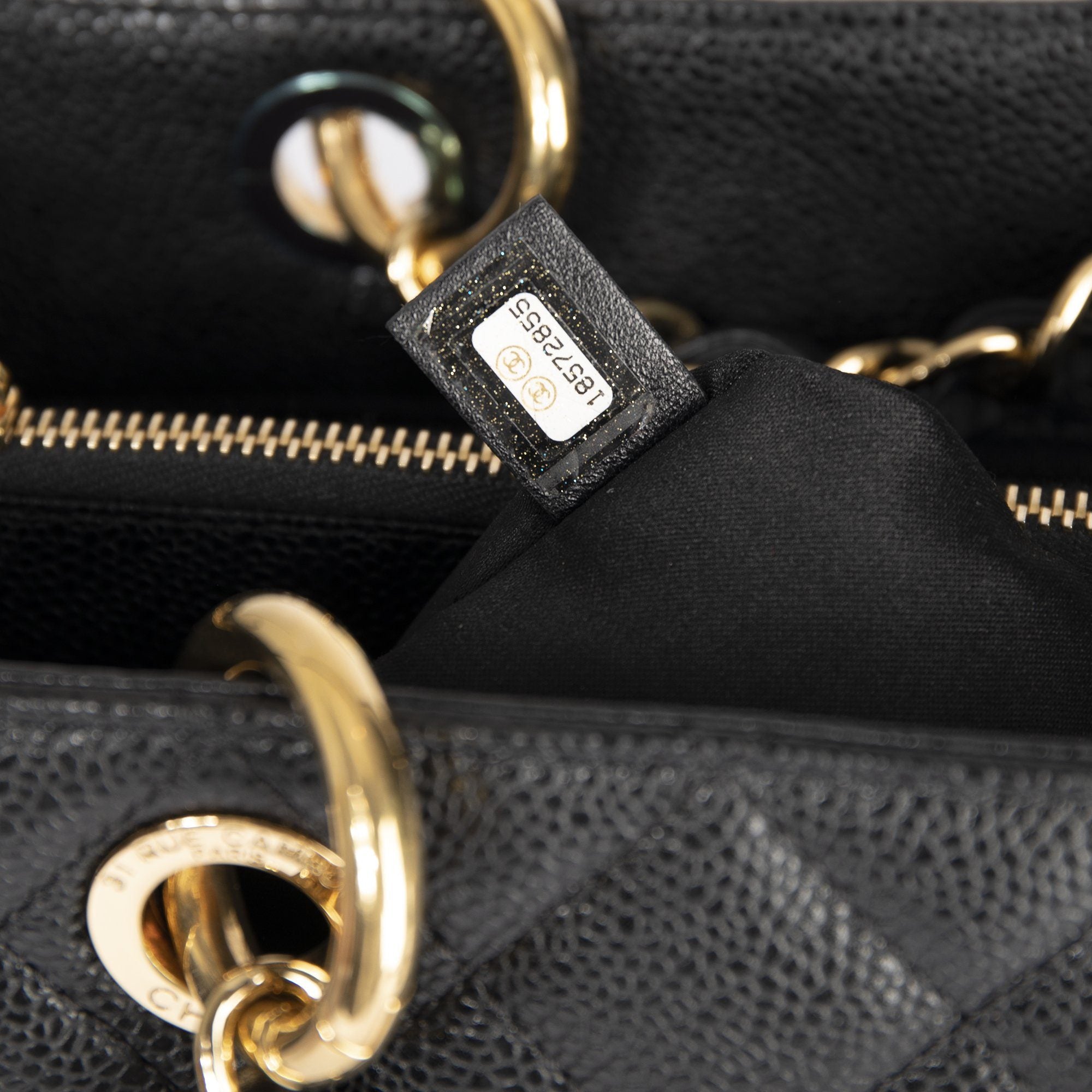 Chanel Black Caviar Leather Grand Shopping Tote (GST)