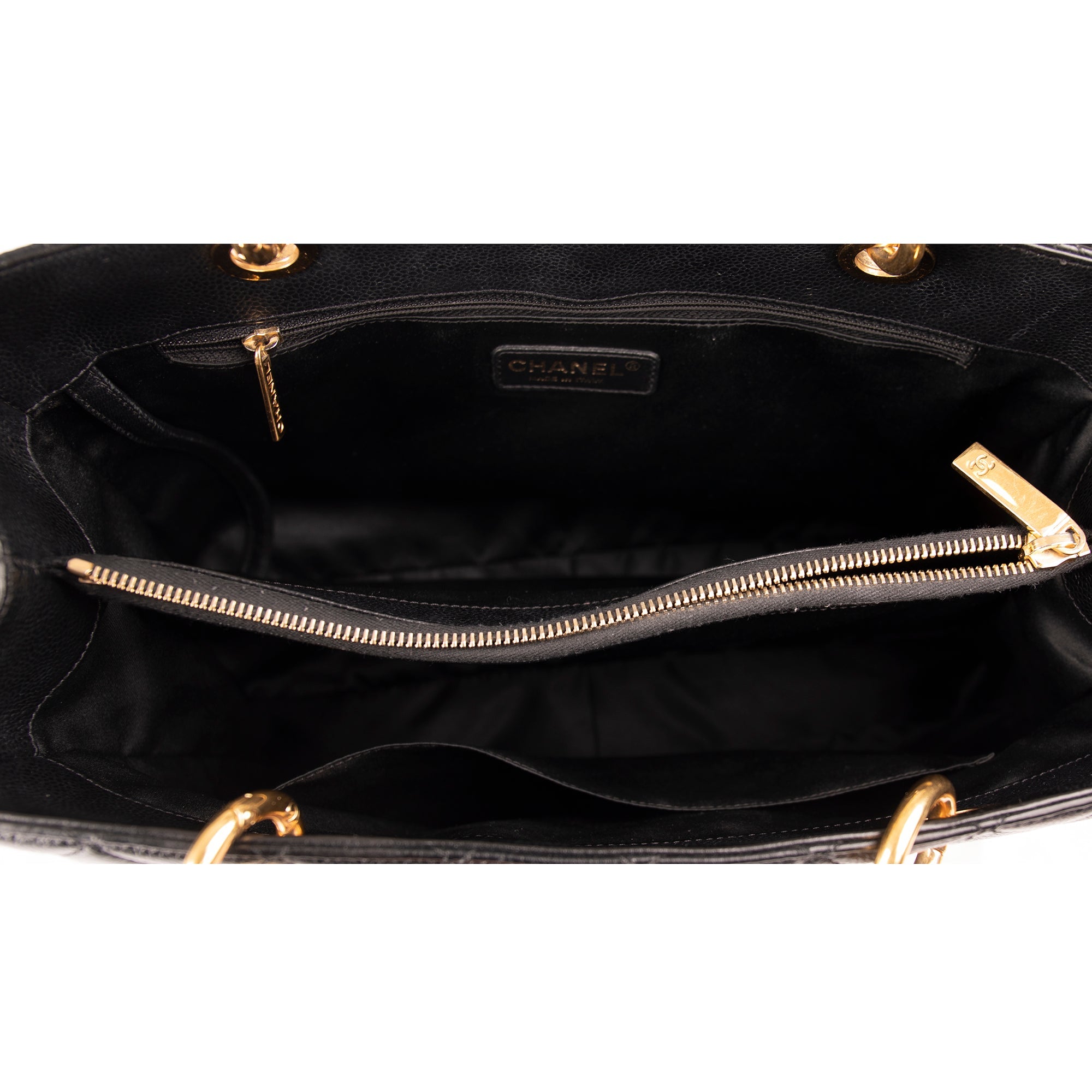 Chanel Black Caviar Leather Grand Shopping Tote (GST)