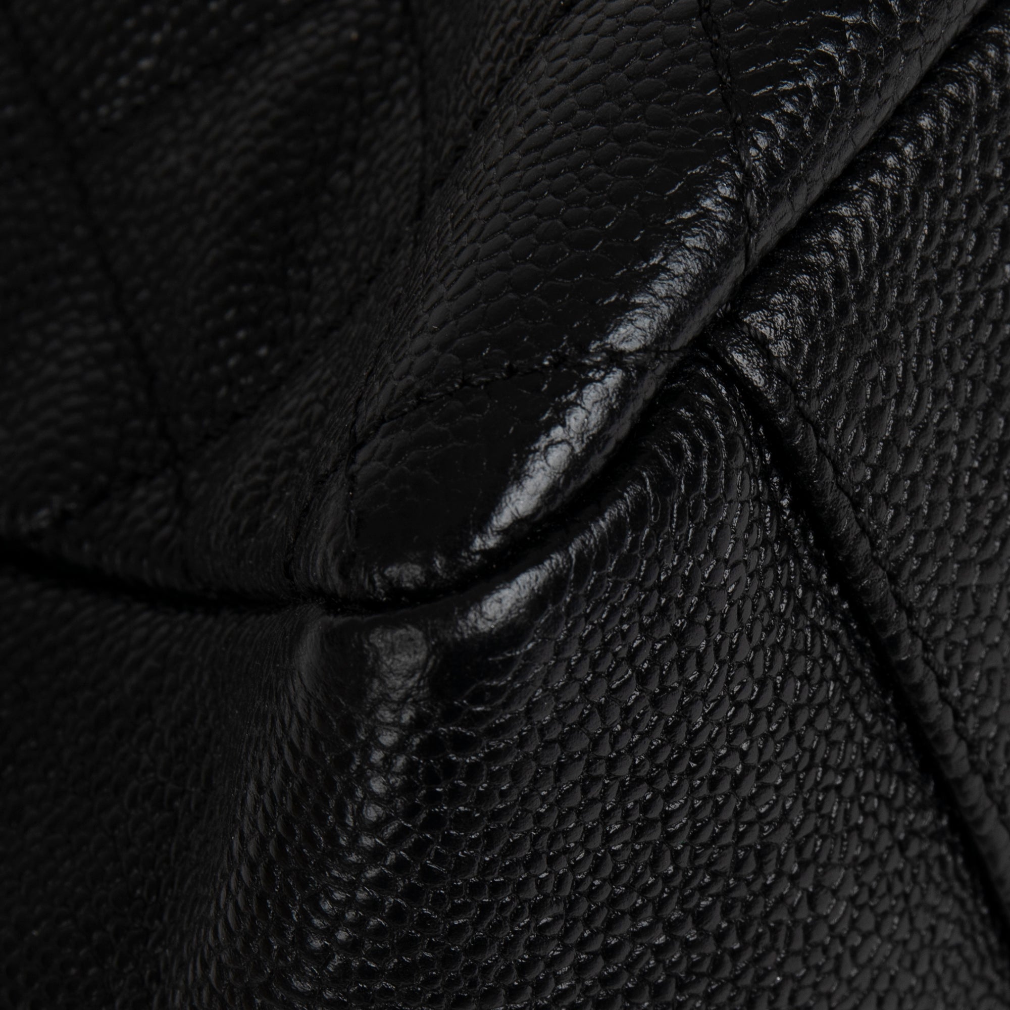 Chanel Black Caviar Leather Grand Shopping Tote (GST) w/ Authenticity Card