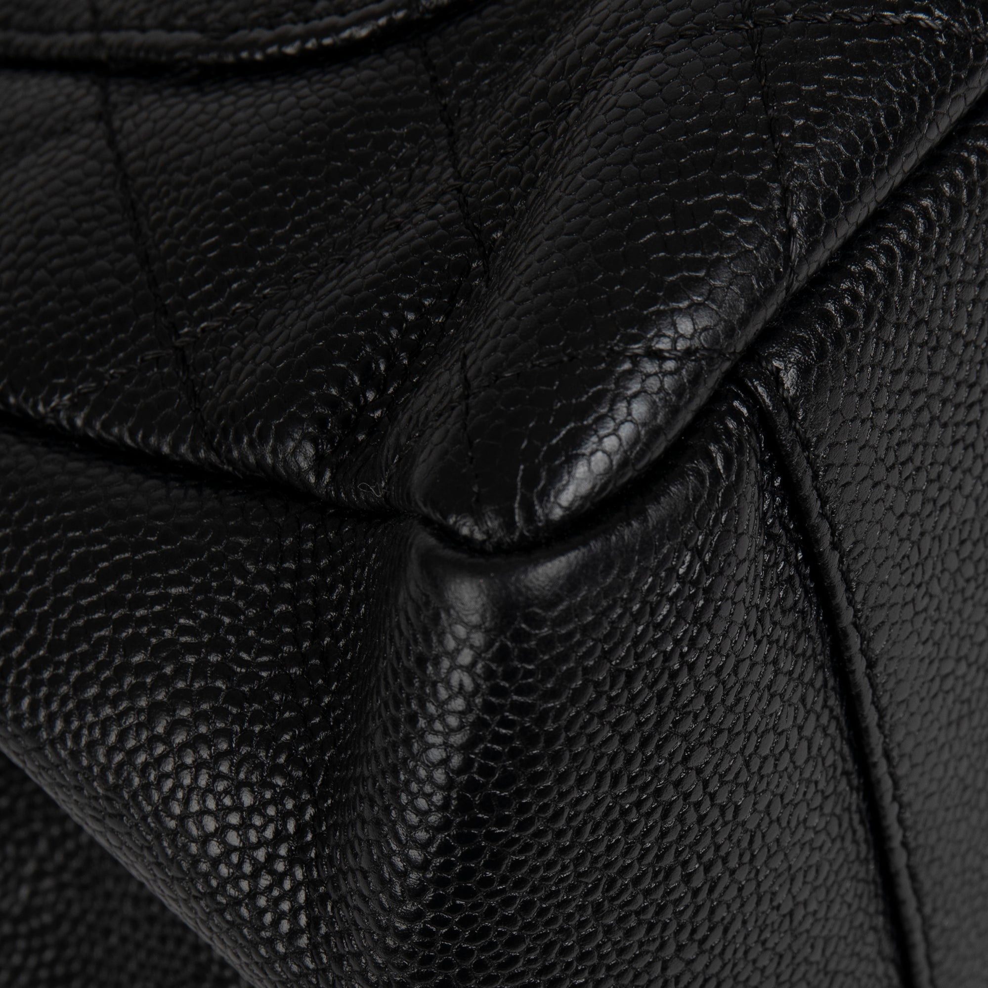 Chanel Black Caviar Leather Grand Shopping Tote (GST) w/ Authenticity Card