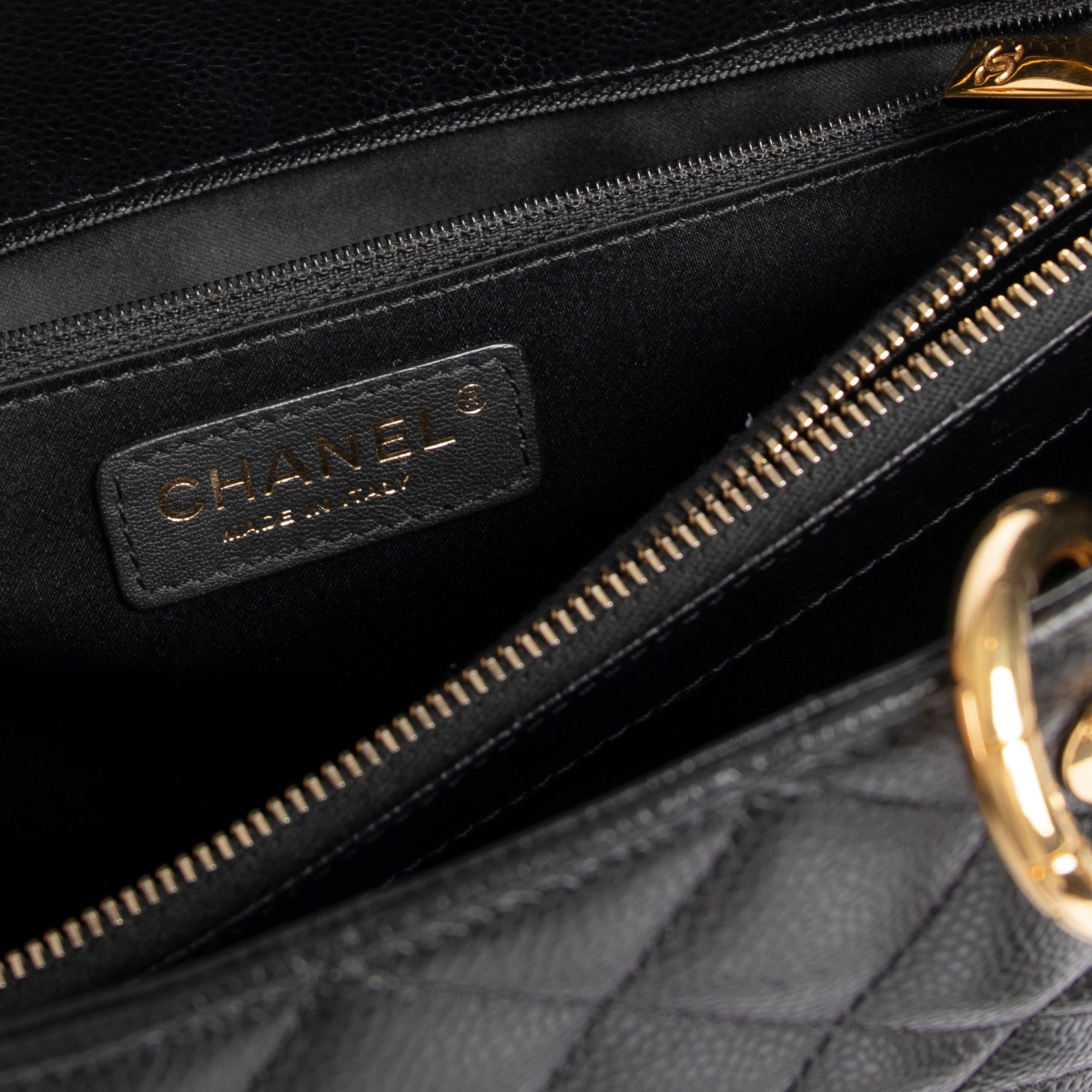 Chanel Black Caviar Leather Grand Shopping Tote (GST) w/ Box