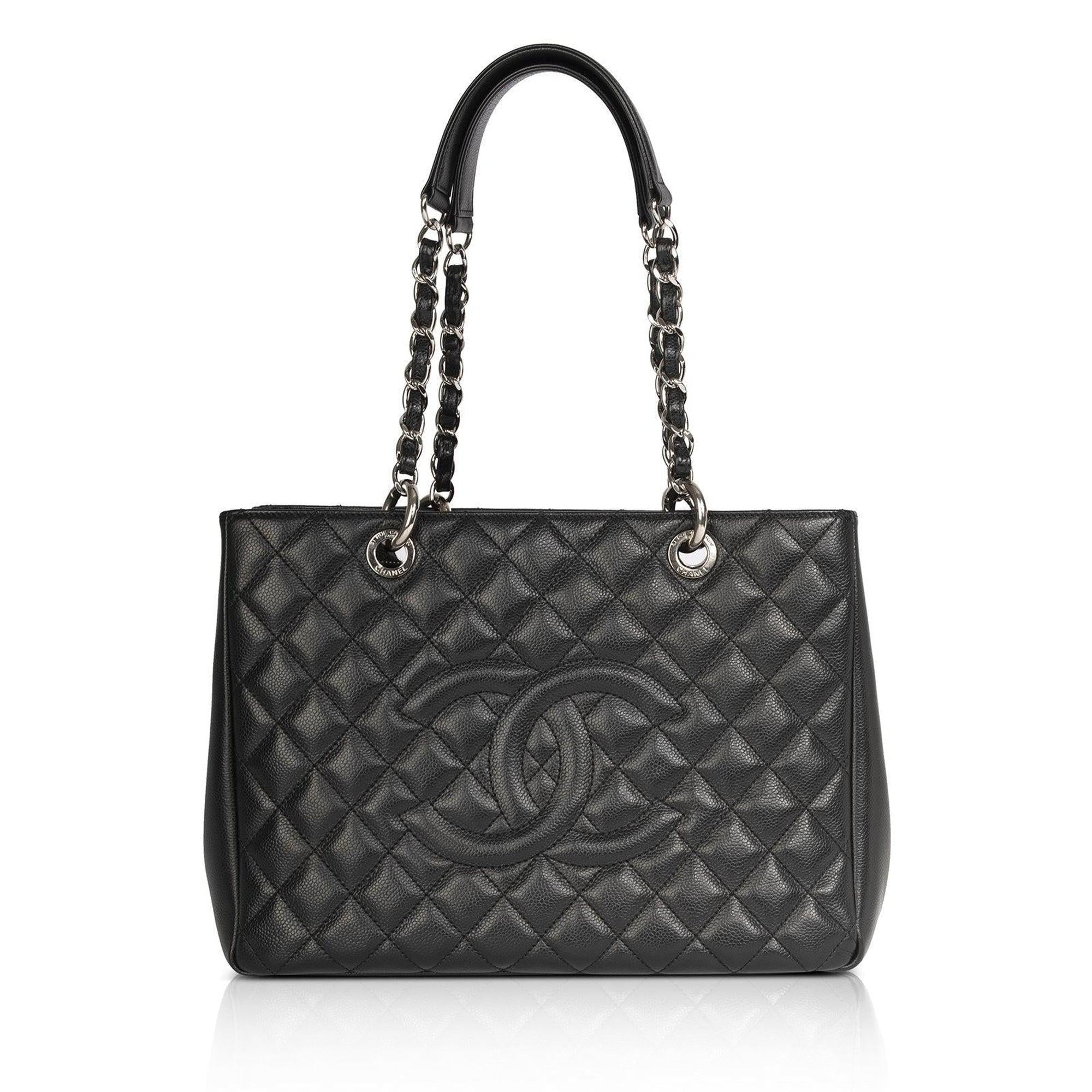 Chanel Black Caviar Leather Grand Shopping Tote (GST)