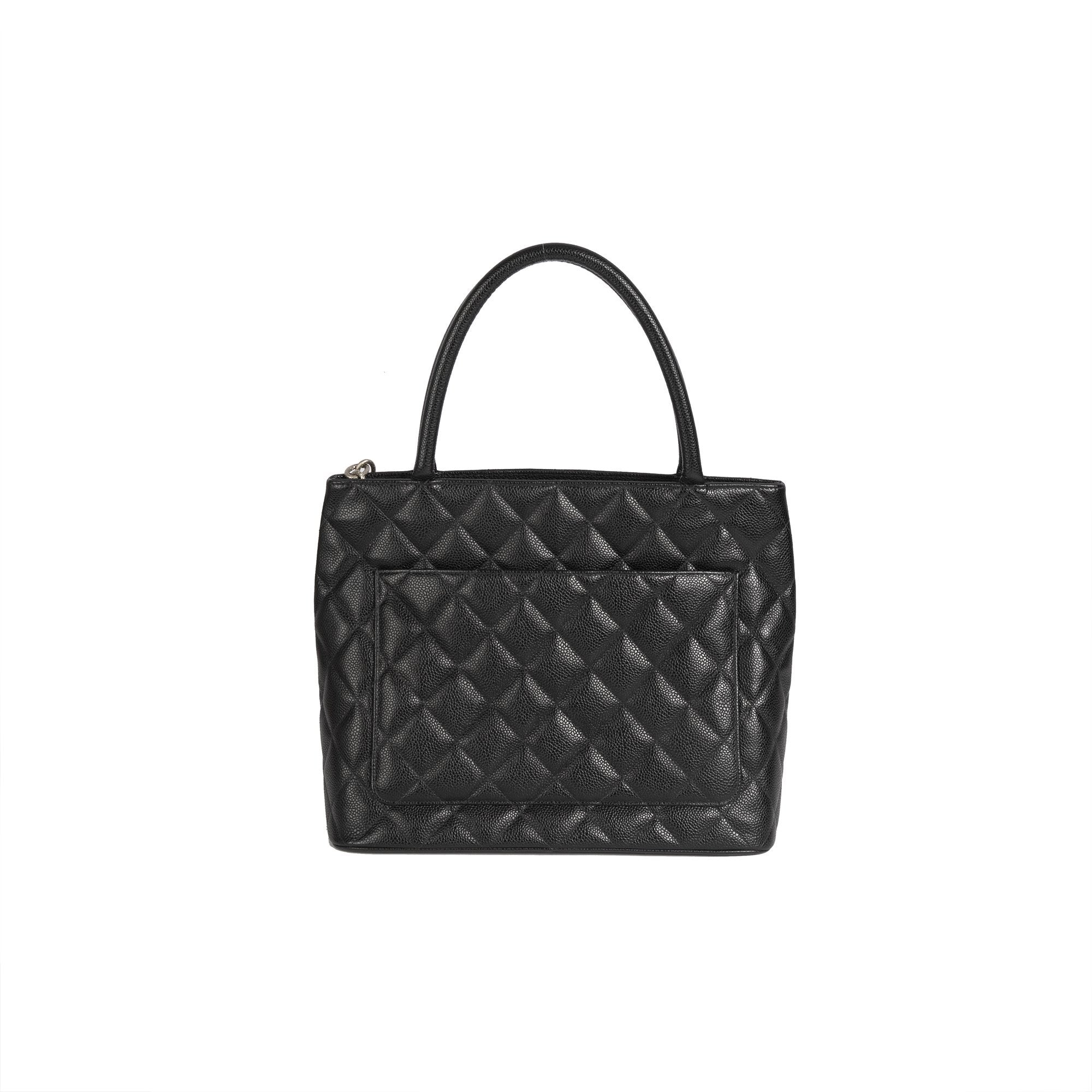 Chanel Black Caviar Medallion Tote