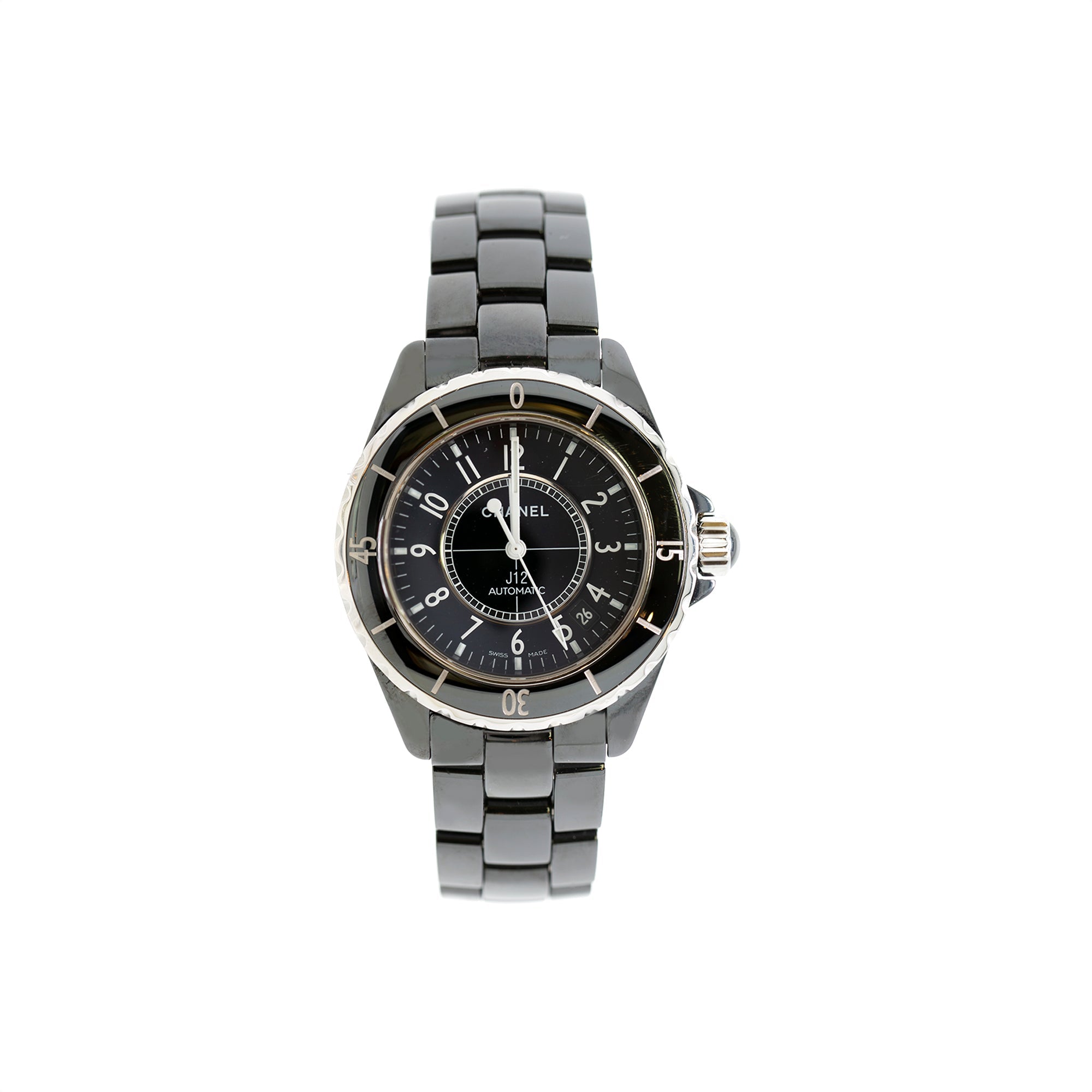 Chanel Black Ceramic J12 Automatic Watch