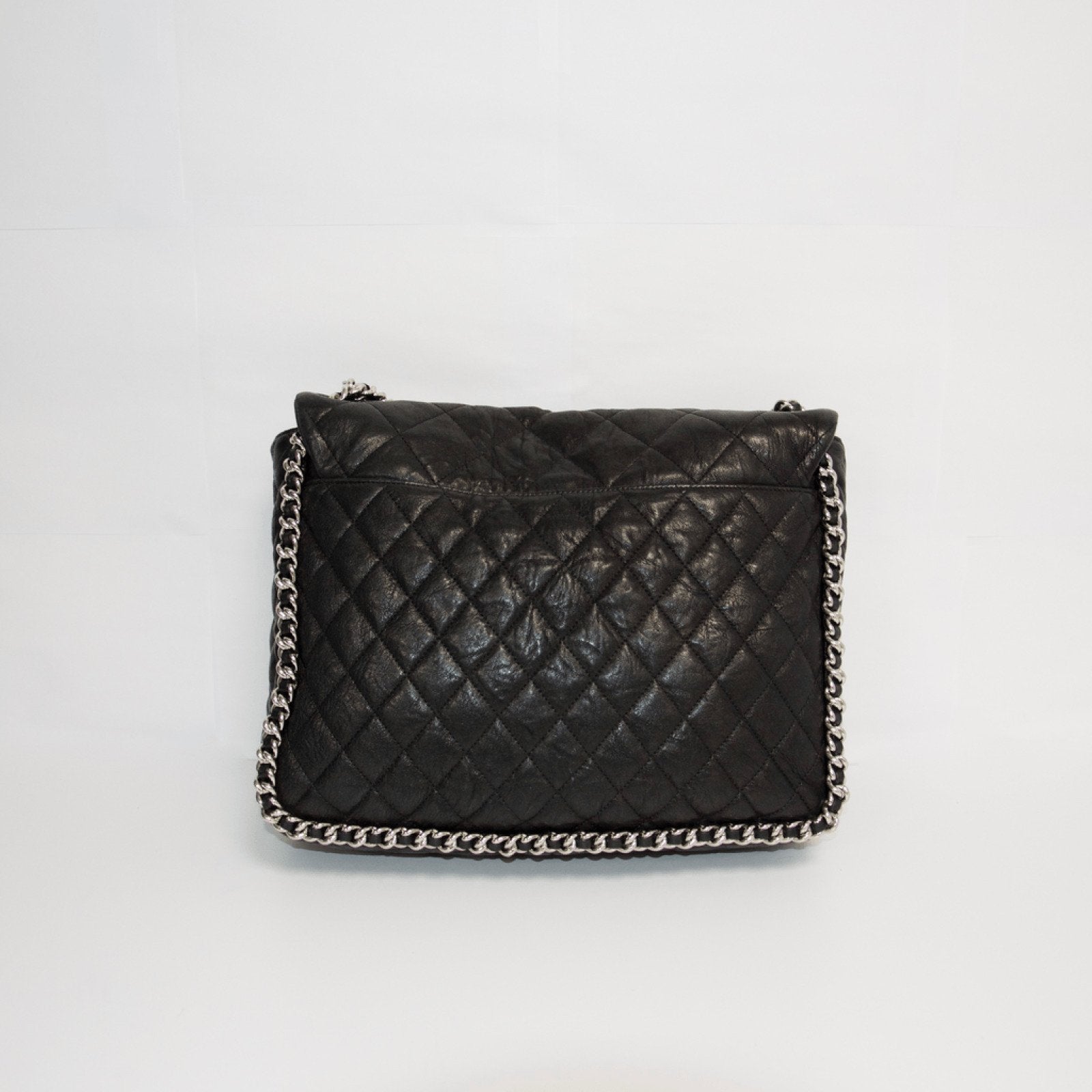 Chanel Black Chain Around Maxi Bag