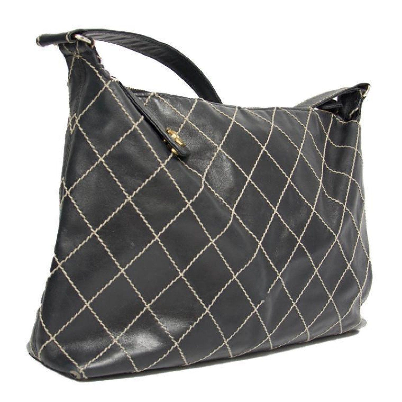 Chanel Black Diamond Stitch Tote