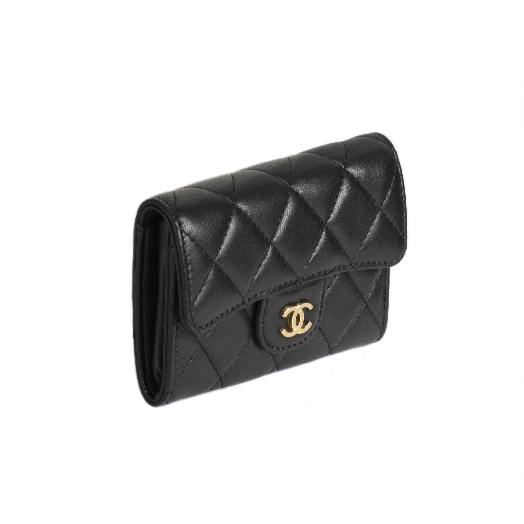 Chanel Black Lambskin Classic Card Holder
