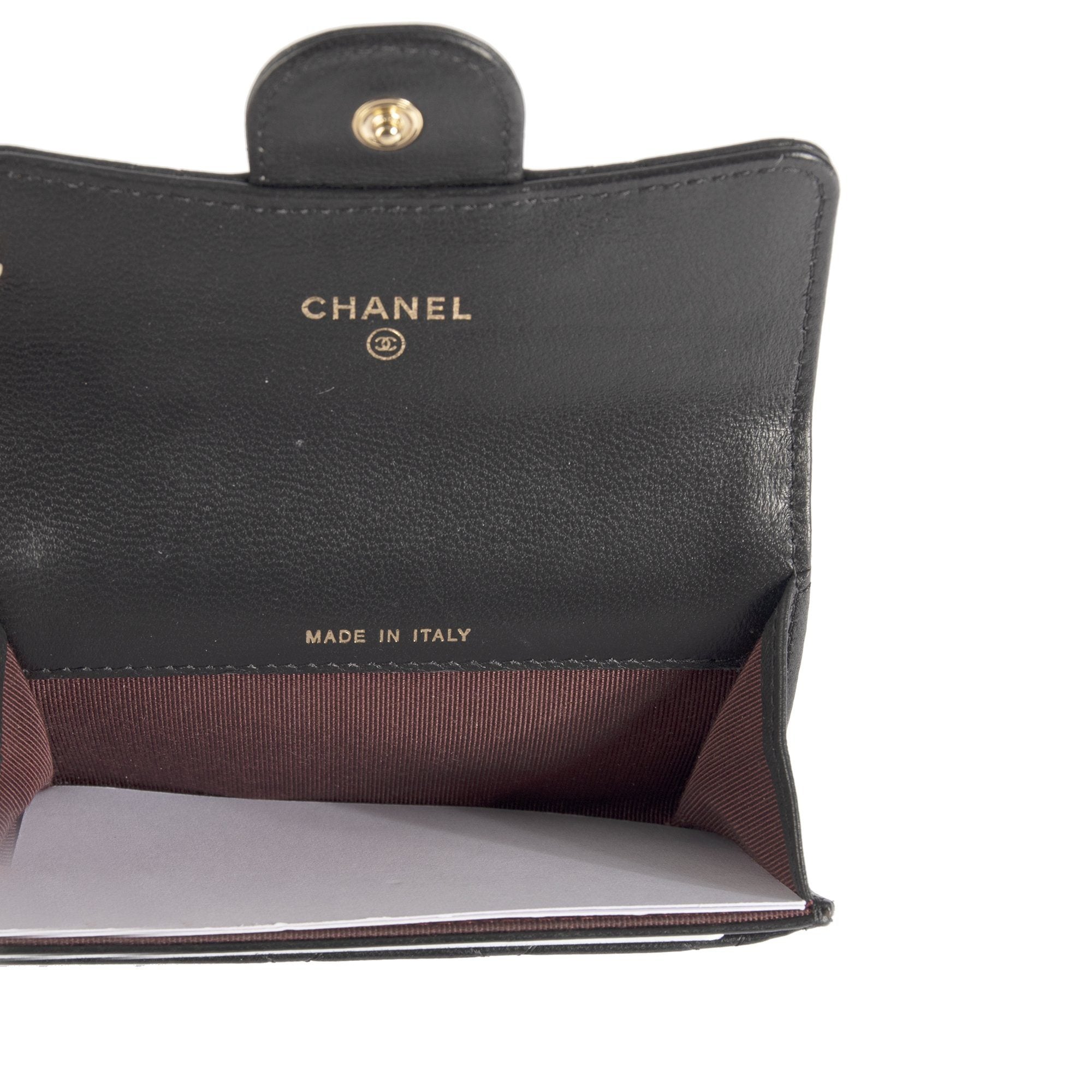 Chanel Black Lambskin Classic Card Holder