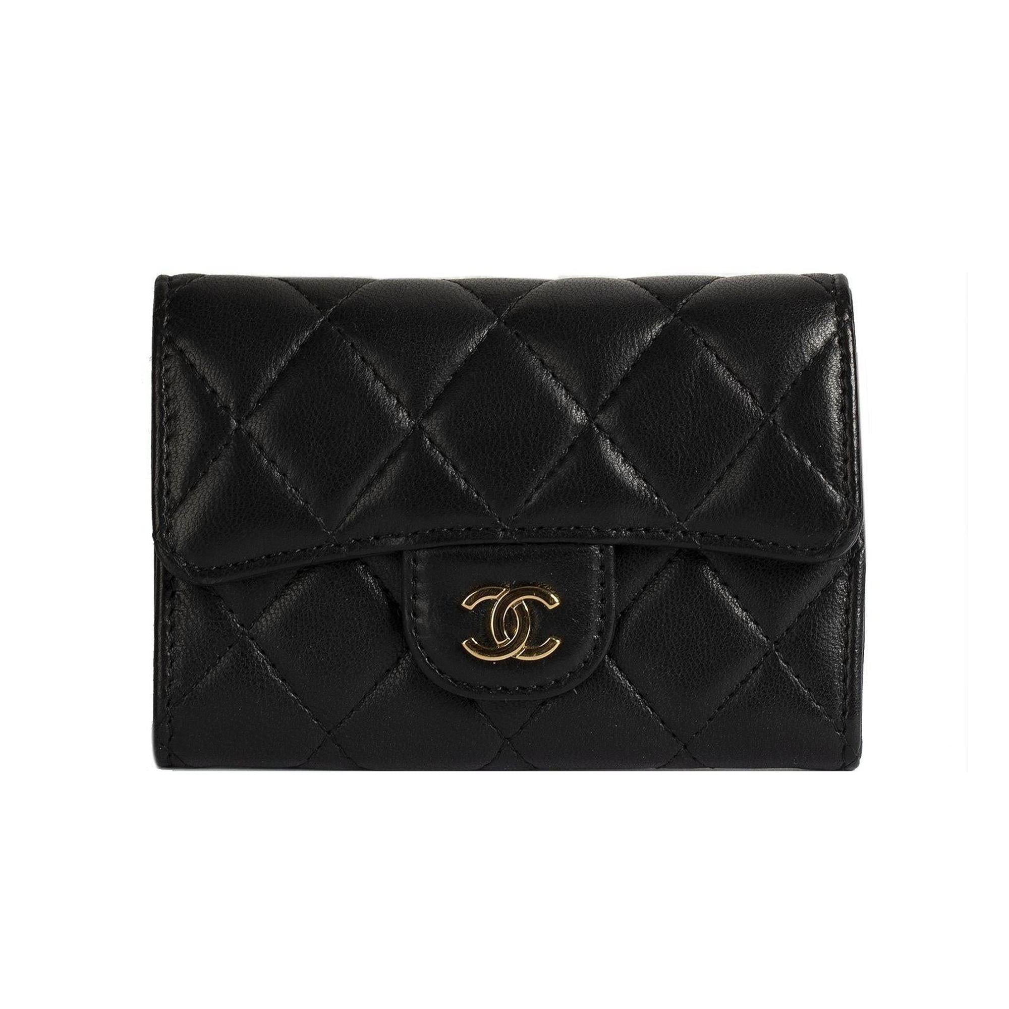 Chanel Black Lambskin Classic Card Holder