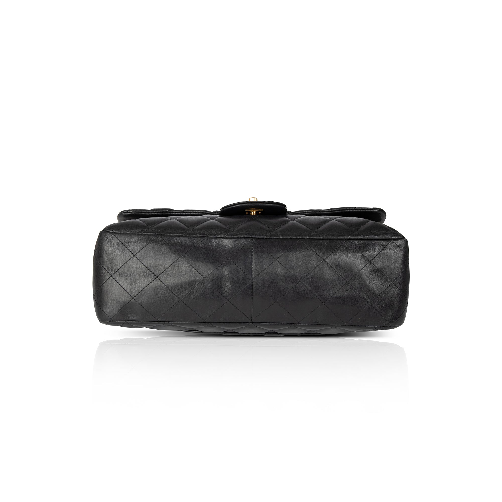 Chanel Black Lambskin Classic Jumbo Single Flap Bag