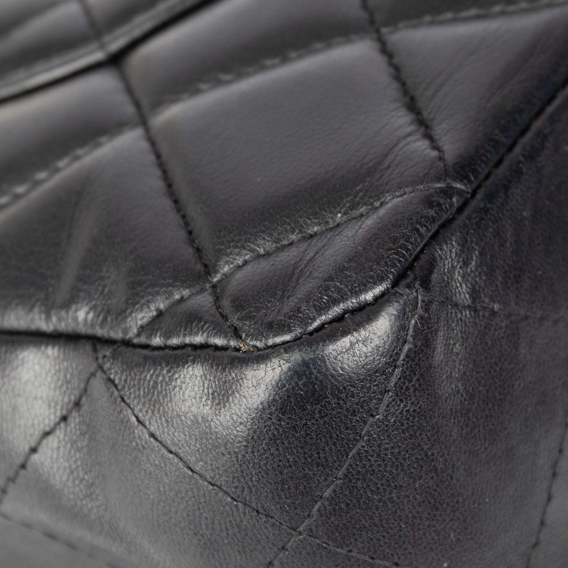 Chanel Black Lambskin Classic Jumbo Single Flap Bag