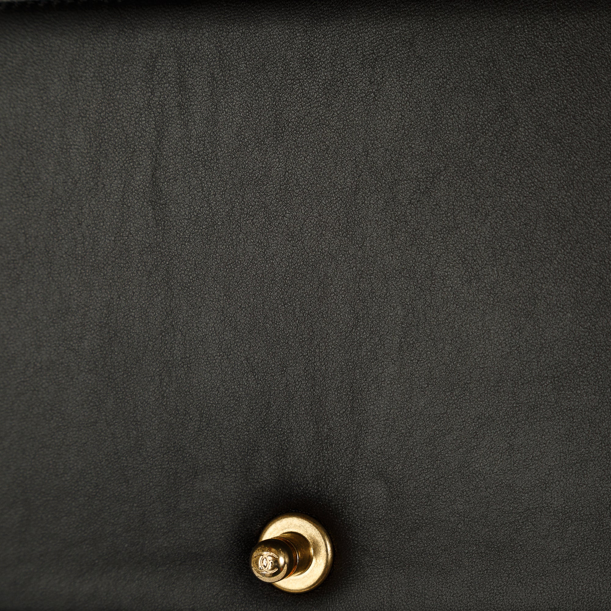 Chanel Black Lambskin Large Boy Bag w/ Authenticity Card