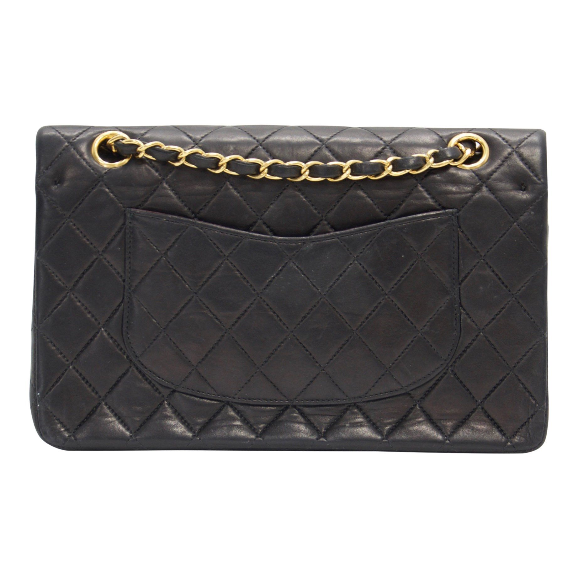 Chanel Black Lambskin Medium Classic Double Flap Bag