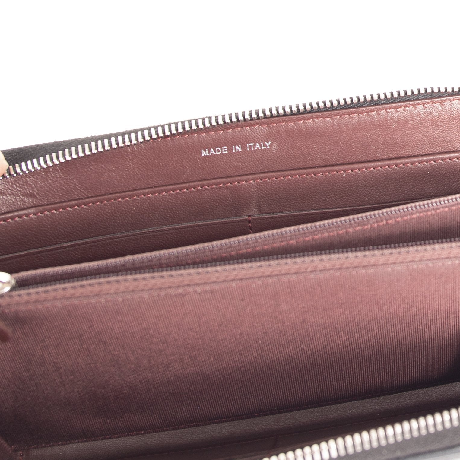 Chanel Black Lambskin Quilted Zip Wallet