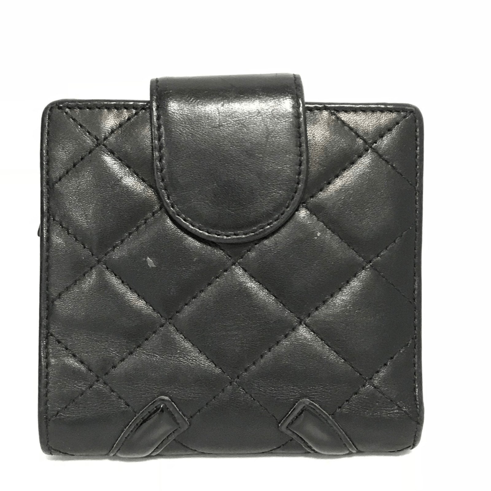 Chanel Black Ligne Cambon Bifold Wallet