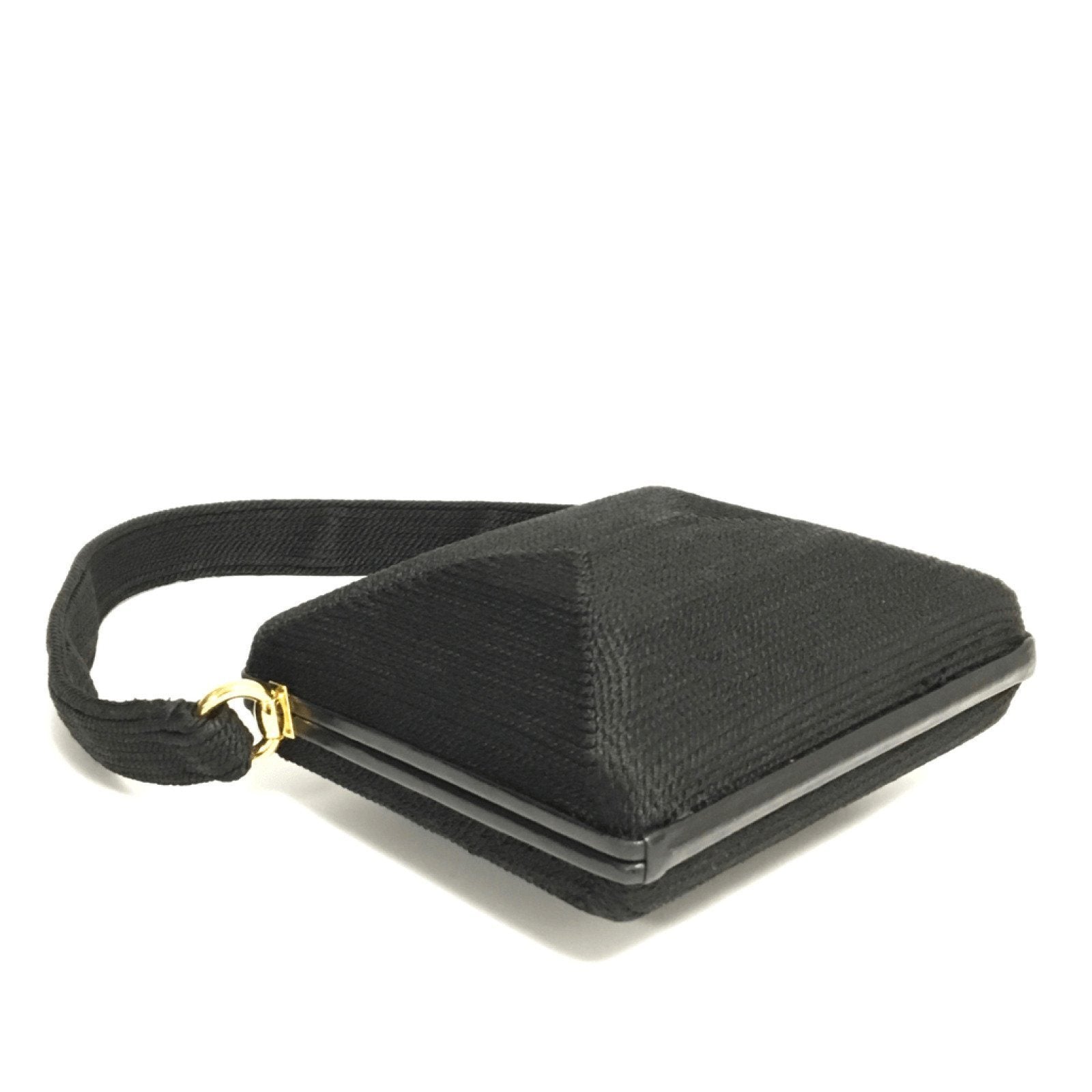 Chanel Black Woven Evening Bag