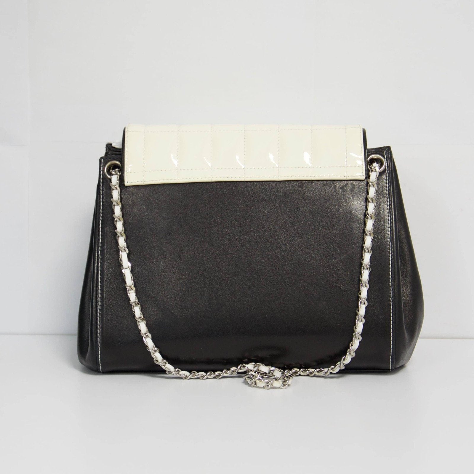 Chanel Black and White Chocolate Bar Bag