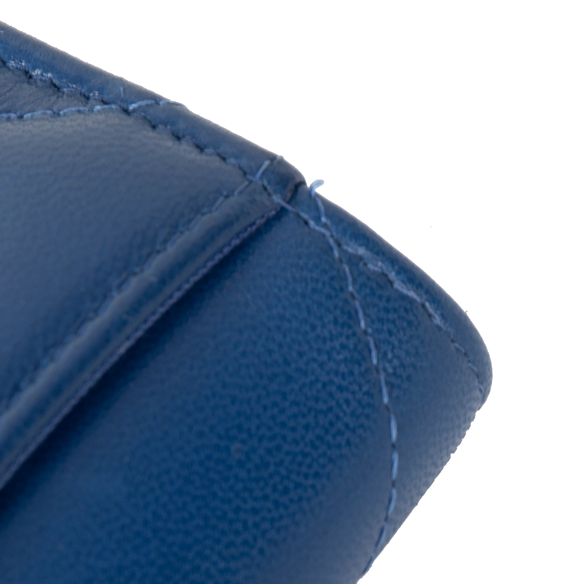 Chanel Blue Lambskin 19 Flap Wallet W/ Box & Authenticity Card