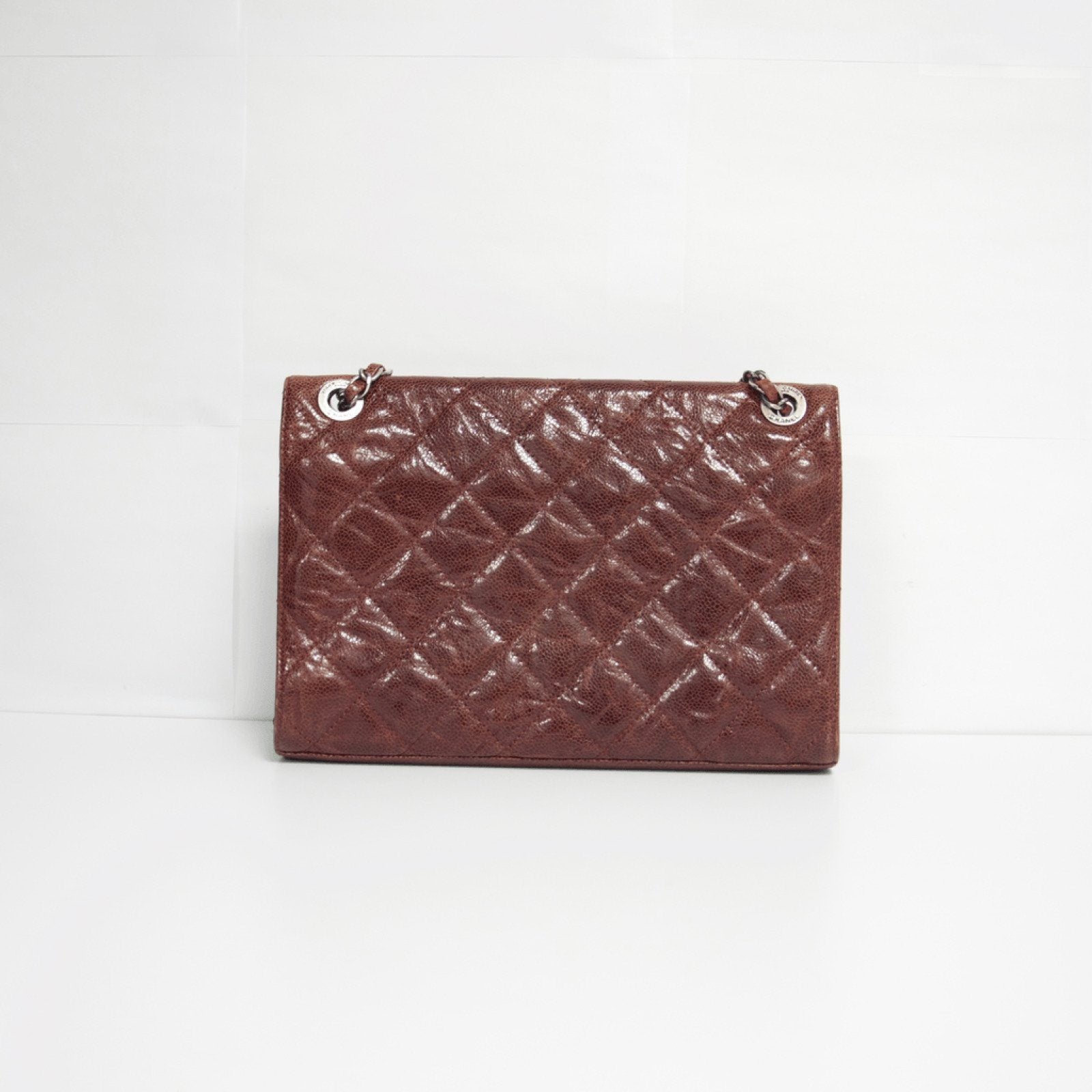 Chanel Burgundy Crave Flap Bag in Caviar Leather
