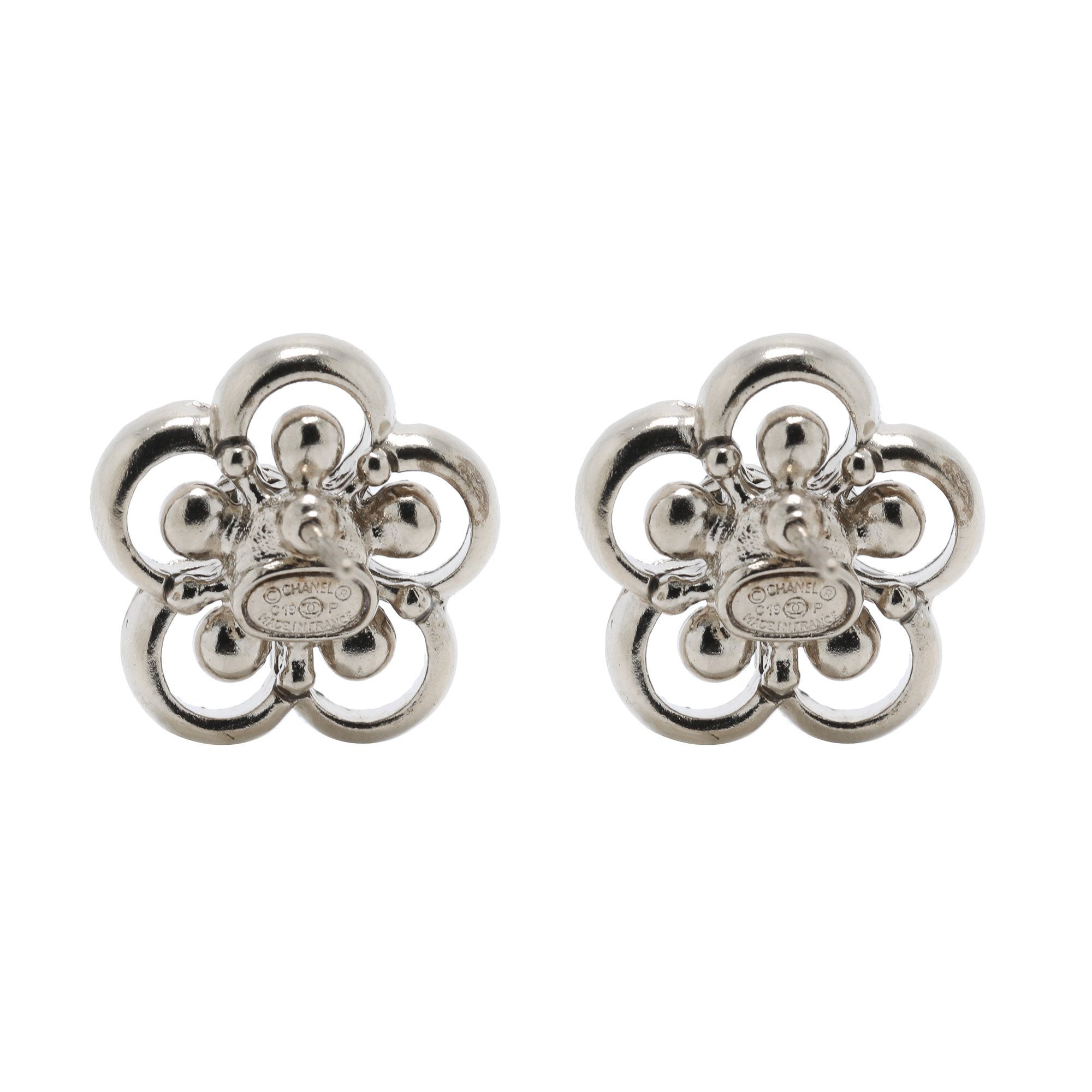 Chanel CC Camelia Earrings