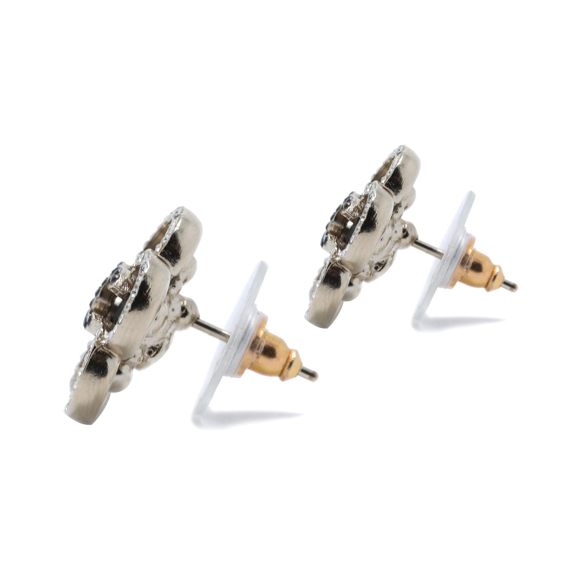 Chanel CC Camelia Earrings