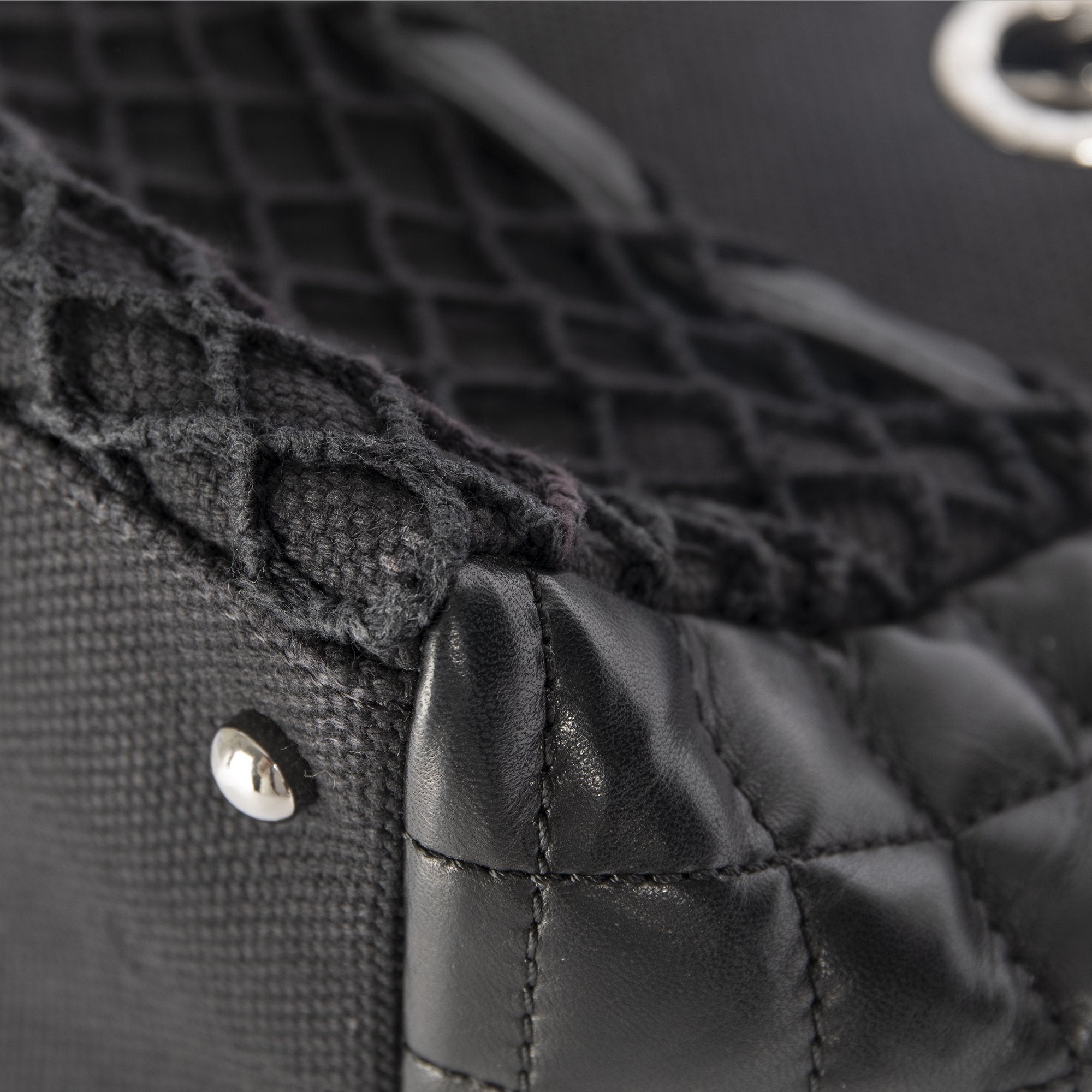 Chanel CC Canvas & Leather Chain Tote