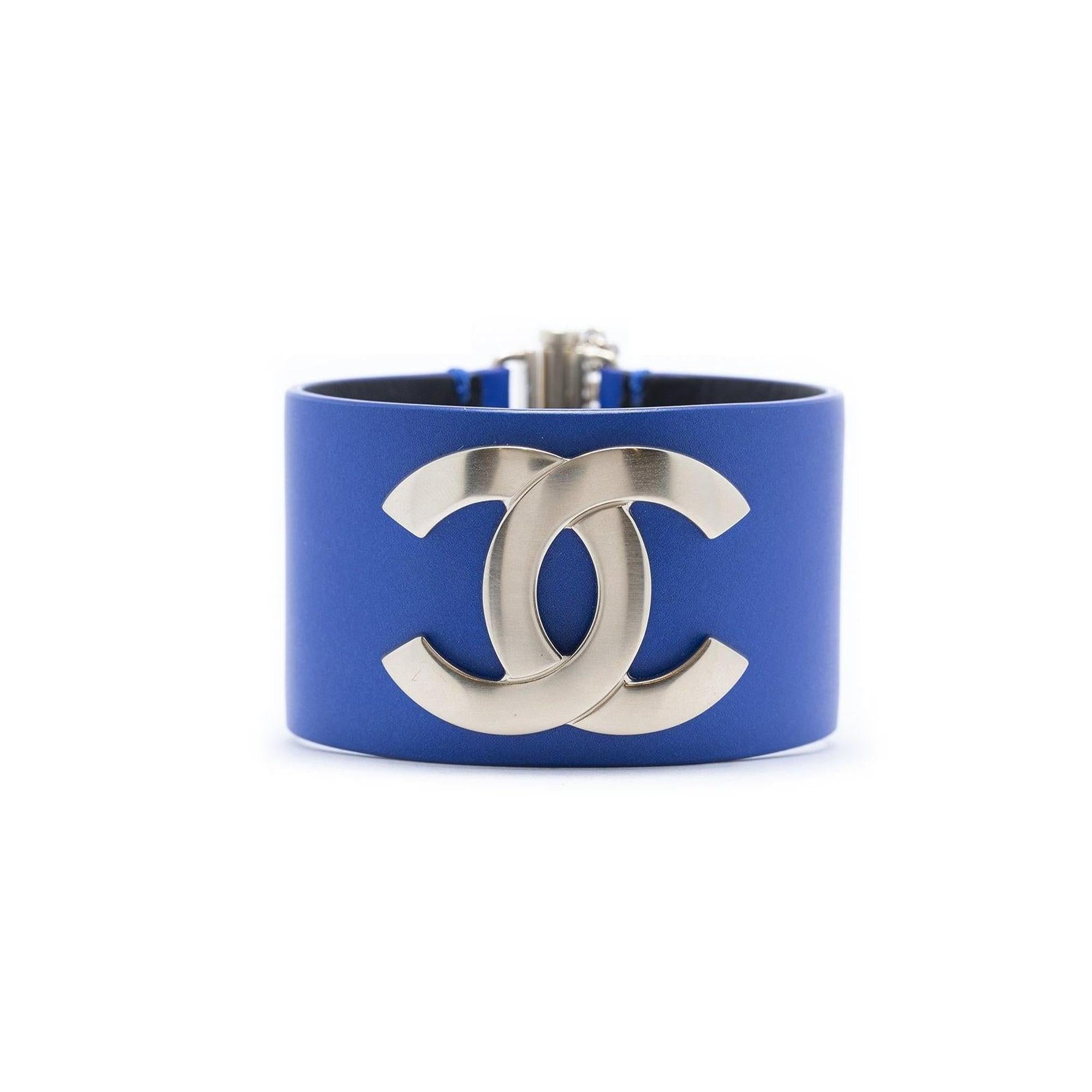 Chanel CC Leather Logo Bracelet