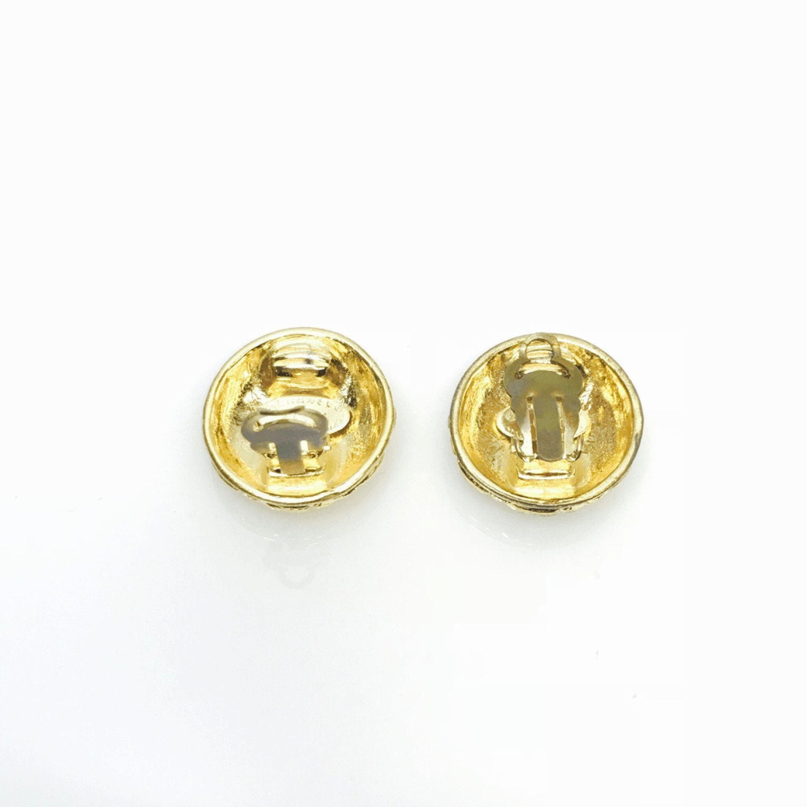 Chanel CC Quilted Clip-On Earrings