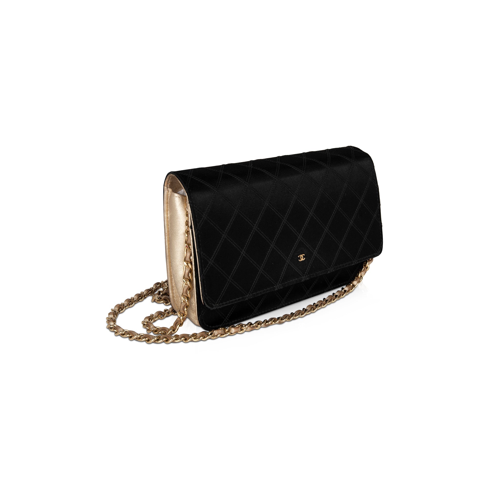 Chanel Classic Satin Wallet on Chain w/ Authenticity Card